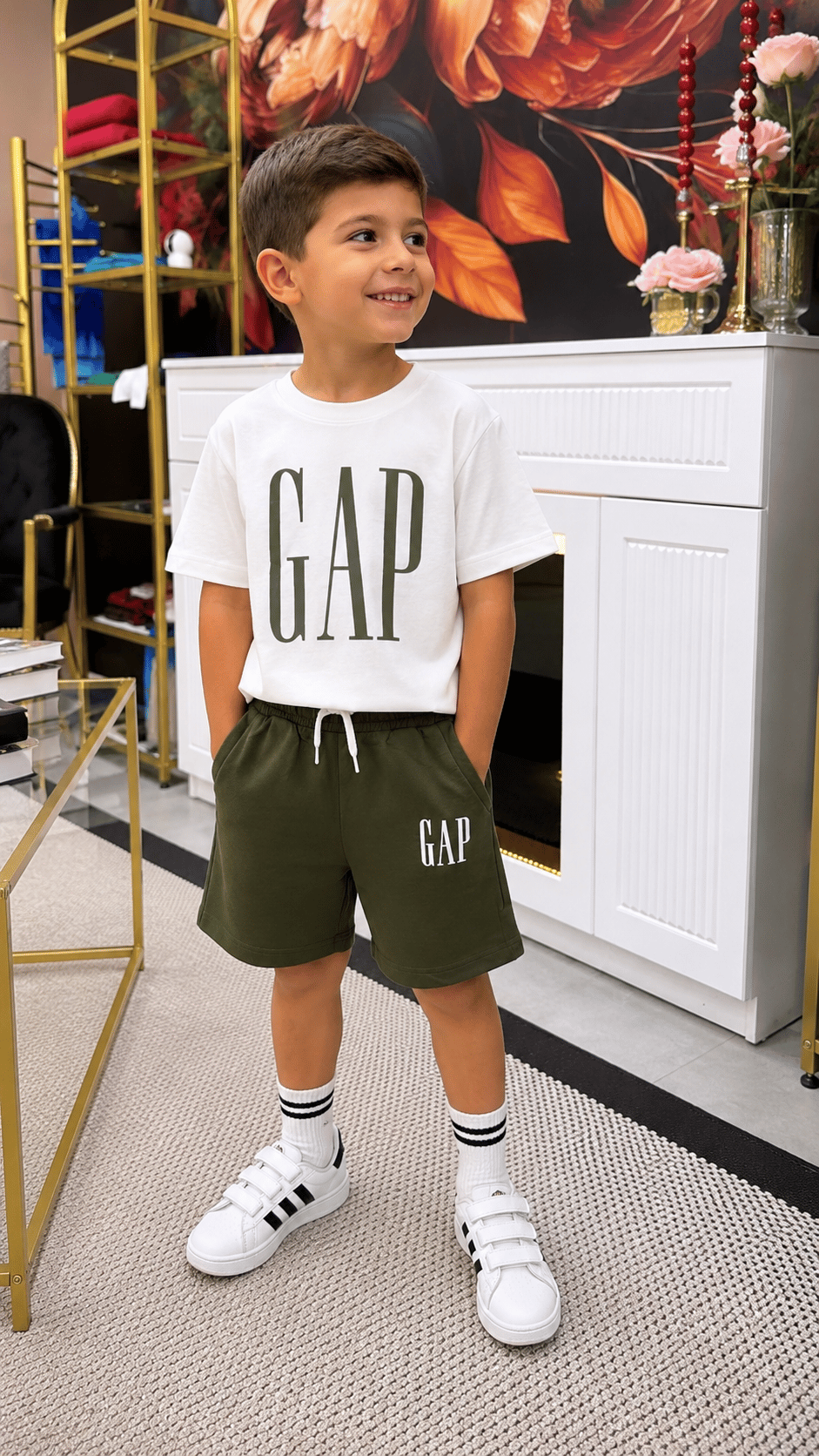 Yazı Detaylı Garson Boy Takım