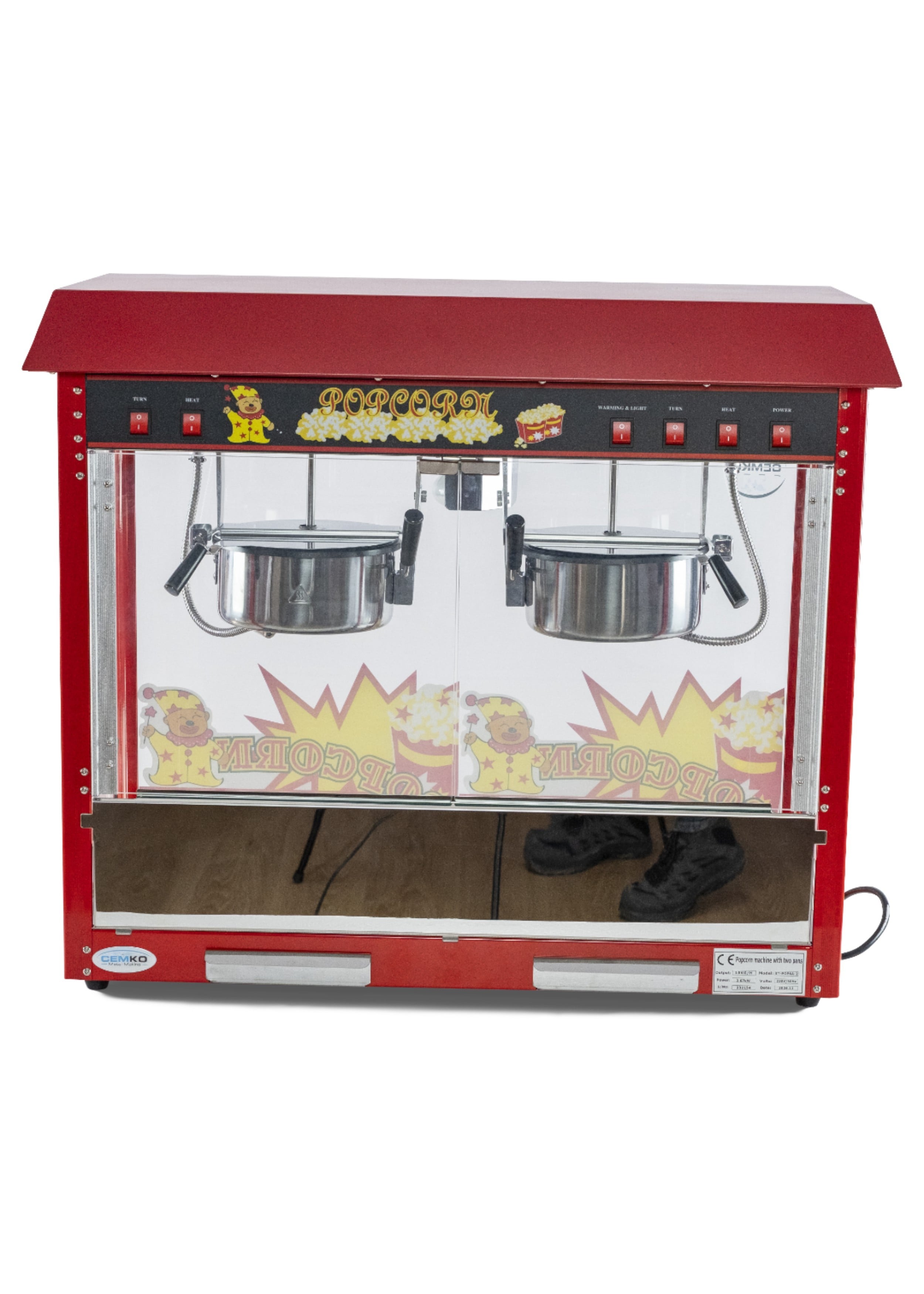  Çift Tavalı Popcorn Mısır Patlatma Makinesı  (Model Iğdır)