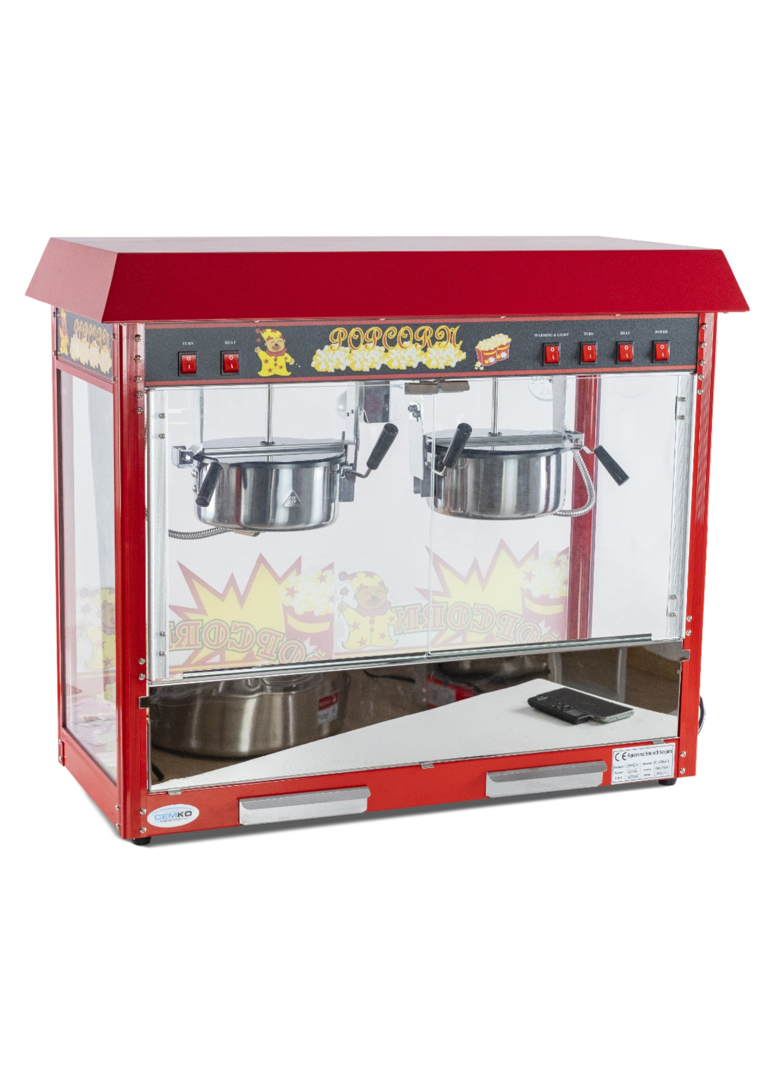  Çift Tavalı Popcorn Mısır Patlatma Makinesı  (Model Iğdır)