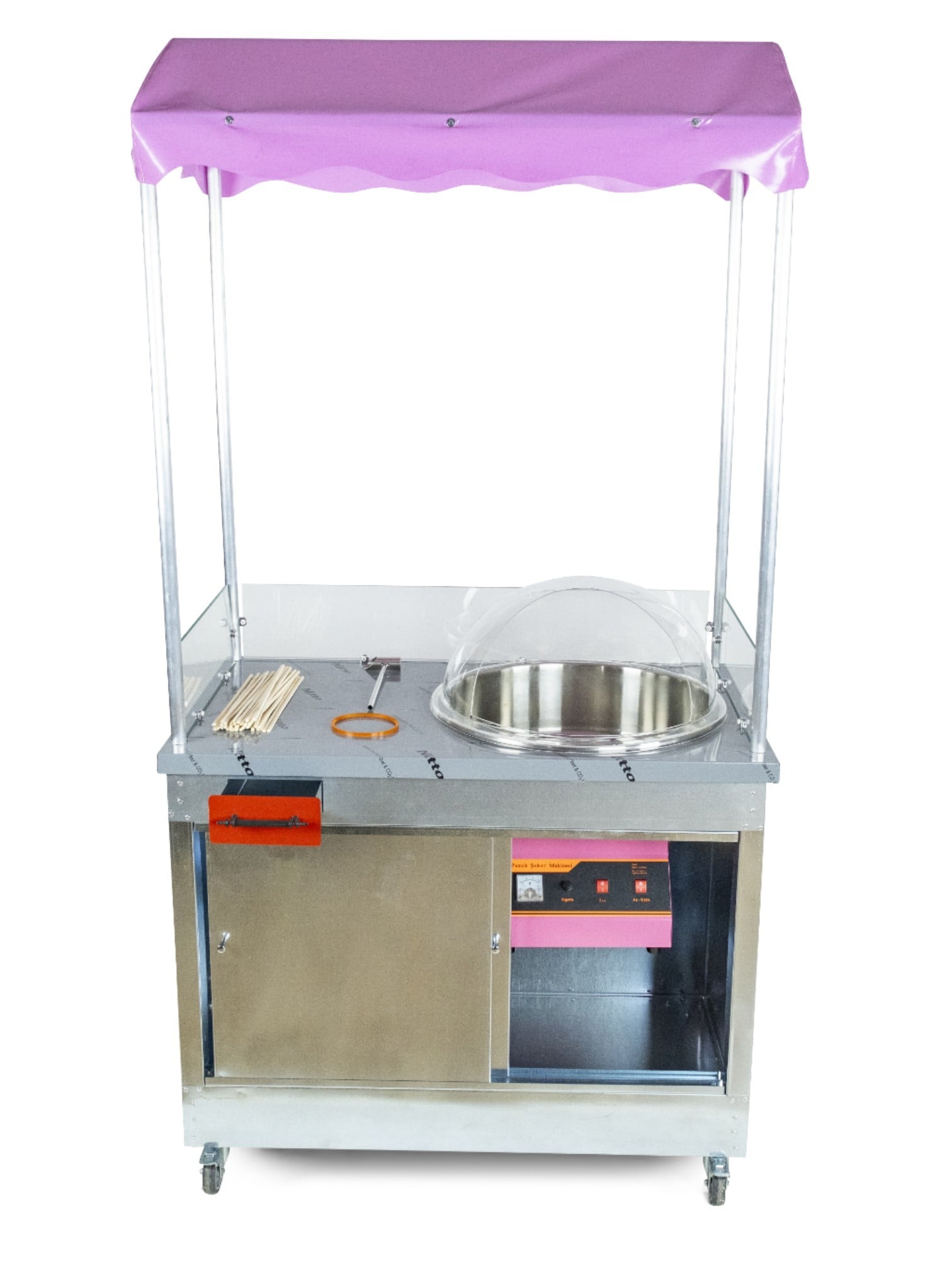  Elektrikli Pamuk Şeker Arabası 60x100 (Model Zonguldak)
