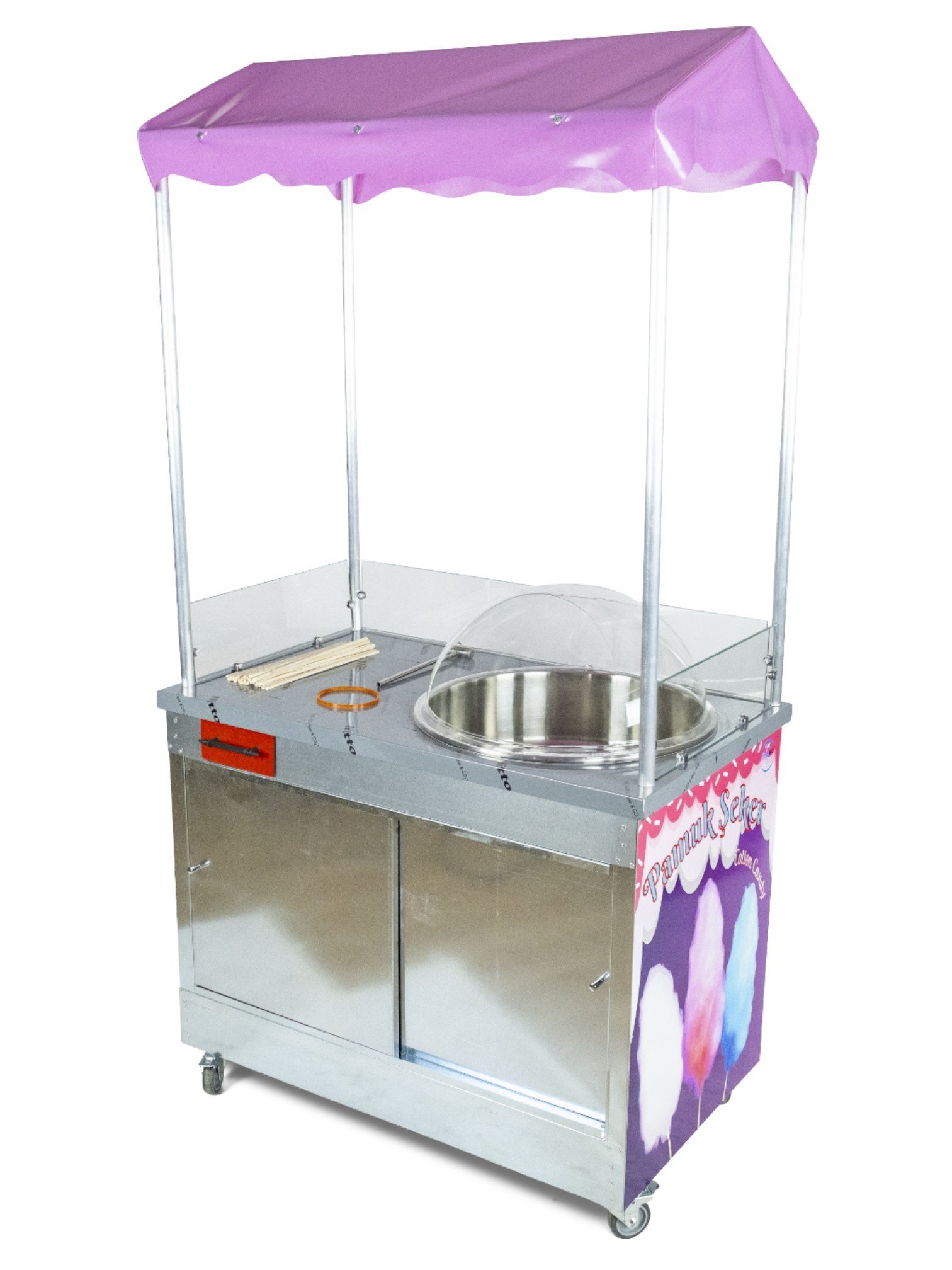  Elektrikli Pamuk Şeker Arabası 60x100 (Model Zonguldak)