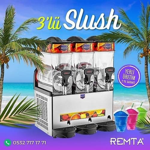  Üçlü Slush (Buzlaş-Karlamaç) Makinası 12+12+12 lt - ST27