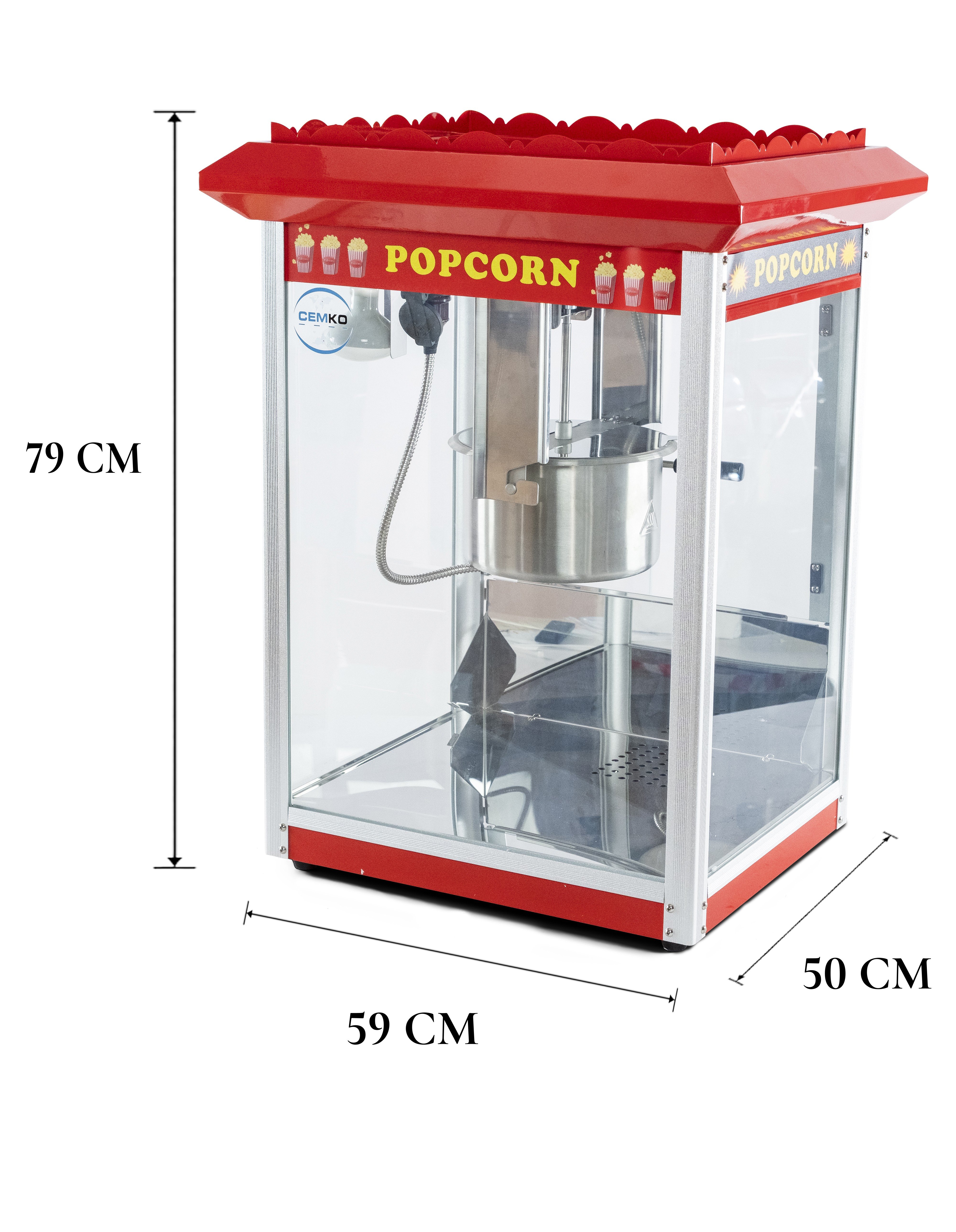 6 Kg Kapasiteli Popcorn Mısır Patlatma Makinesi (Model İvrindi)