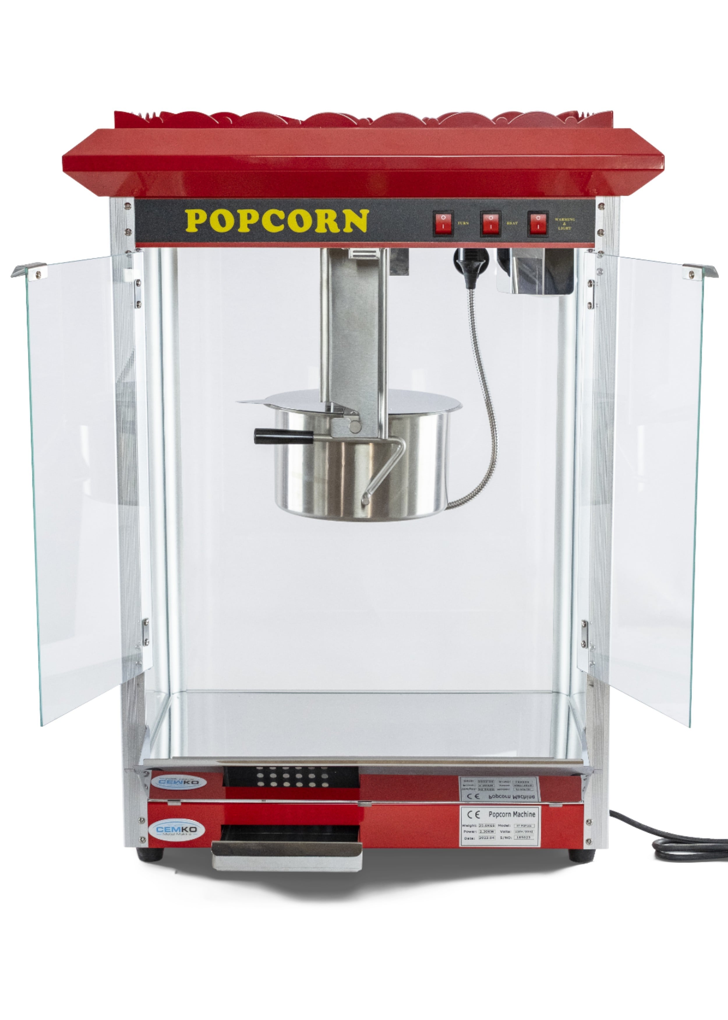 8 Kg Kapasiteli Popcorn Mısır Patlatma Makinesi Sinema Tipi Model Uludağ