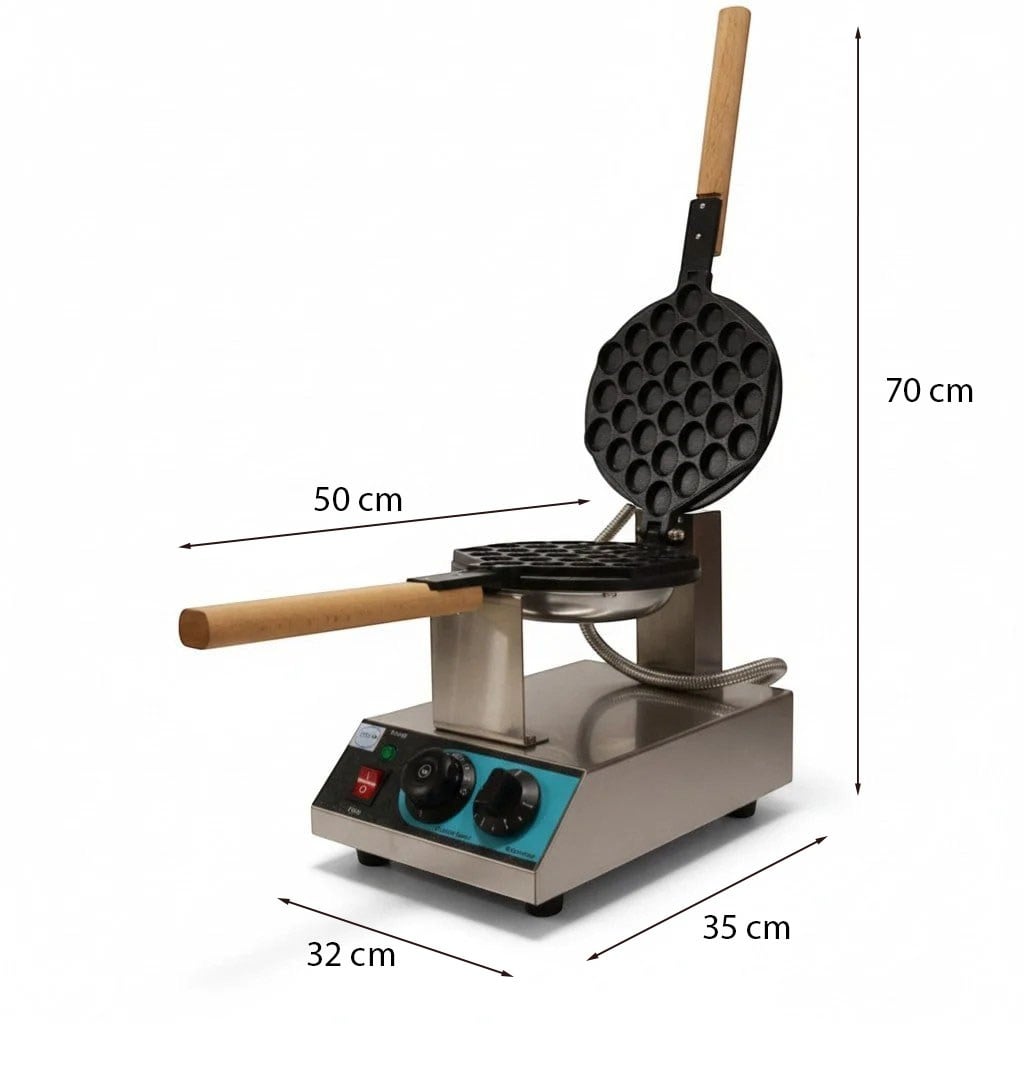 Bardakta Bubble Waffle Makinesi  1. Kalite Teflon Zaman Ayarlı