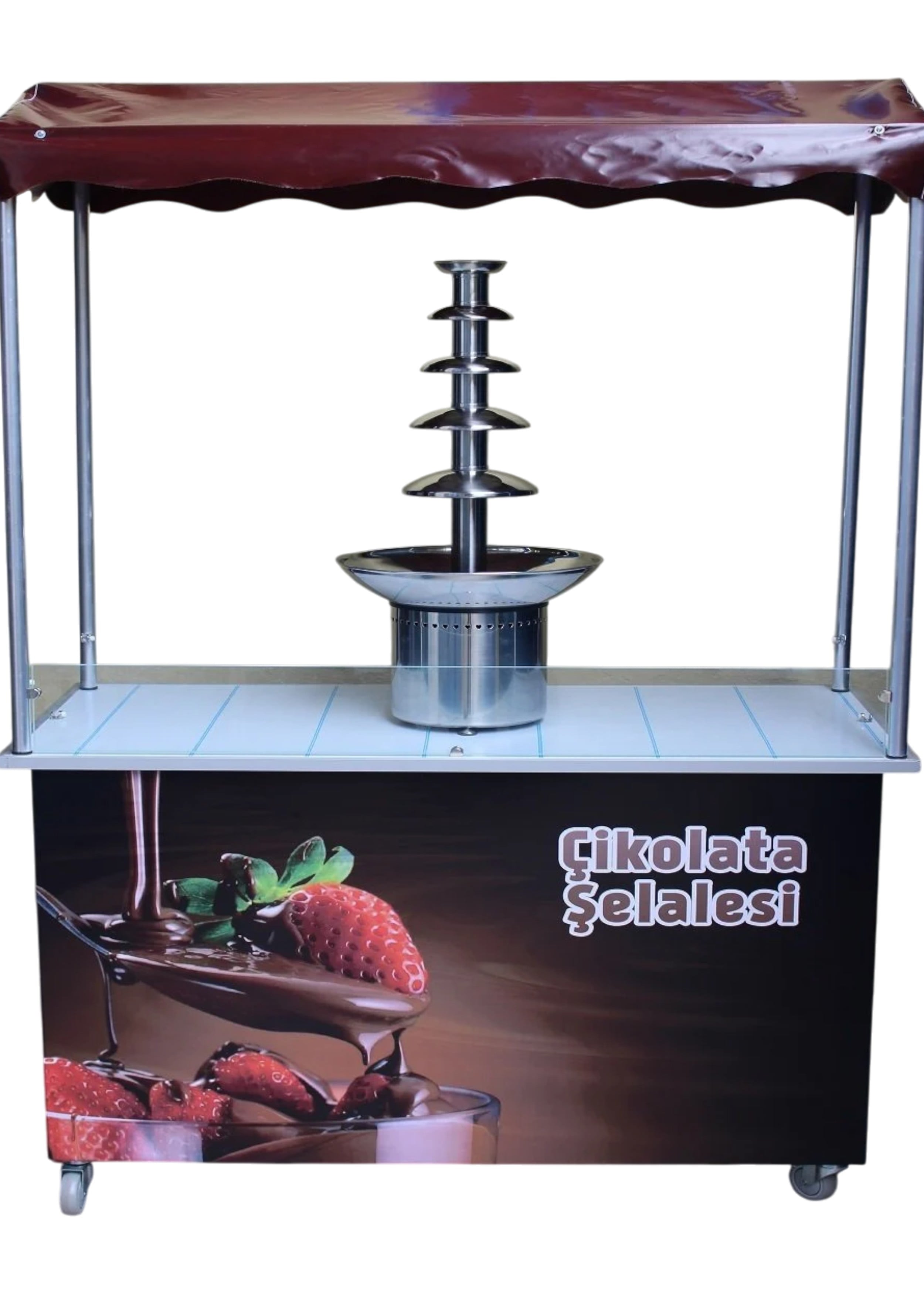 Çikolata Şelalesi Arabası 4 Katlı 60x100 (Model Erciyes)