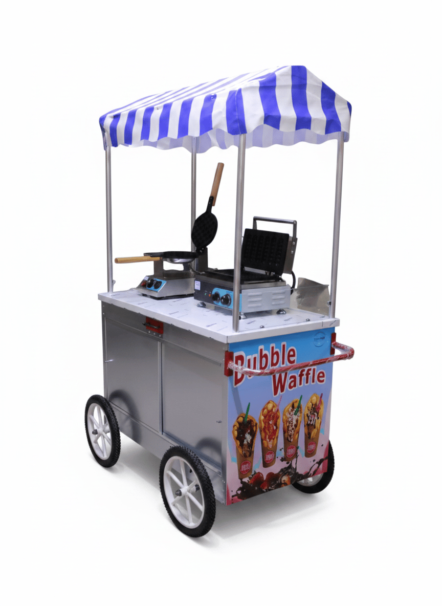 Çubukta Waffle Ve Bubble Waffle Arabası 60x120 (Model Batman)