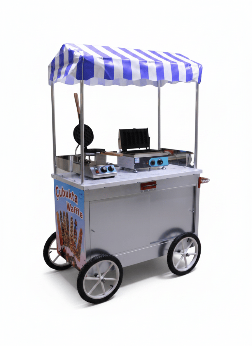 Çubukta Waffle Ve Bubble Waffle Arabası 60x120 (Model Batman)