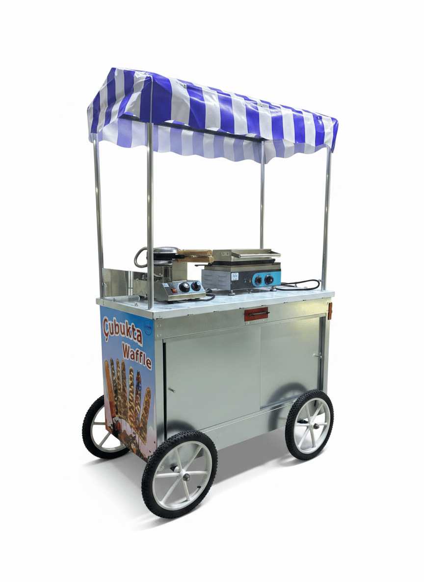 Çubukta Waffle Ve Bubble Waffle Arabası 60x120 (Model Batman)