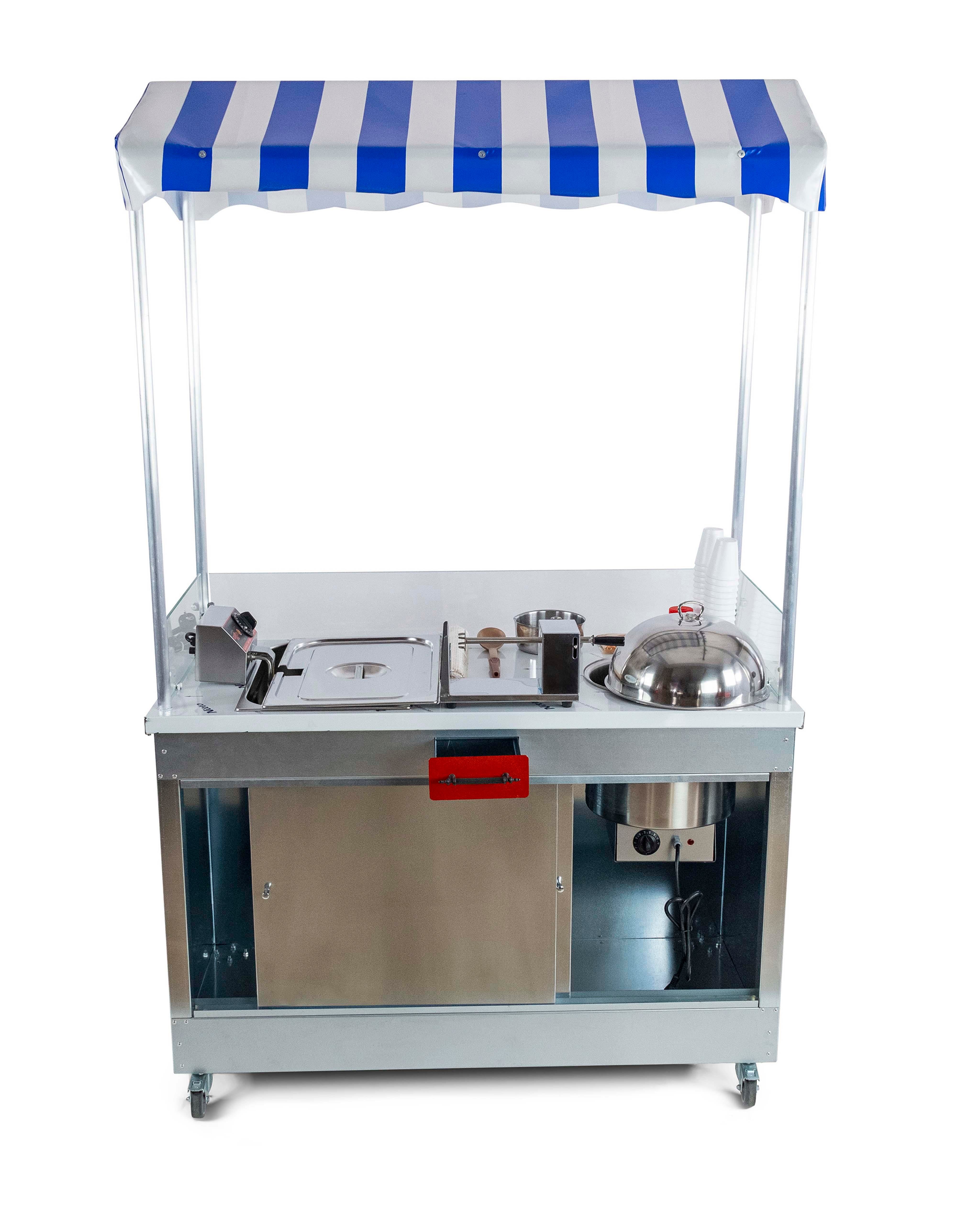 Elektrikli Bardakta Mısır Çubukta Patates Arabası Elektrikli 60x120 