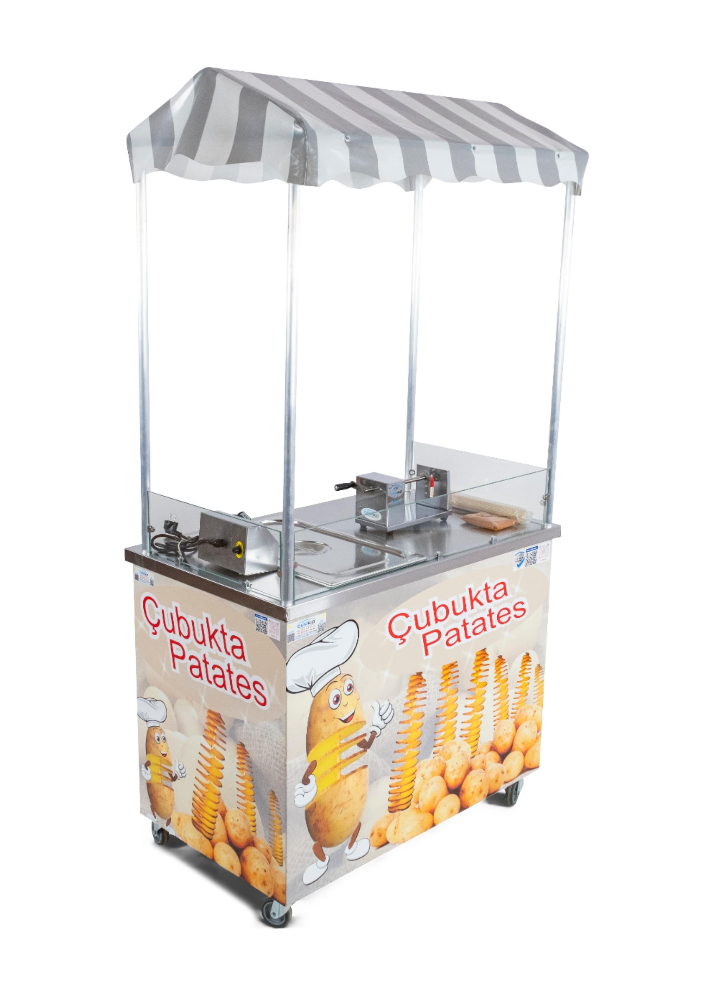 Elektrikli Çubukta Patates Arabası Elektrikli 60x100 (Model Gaziantep)