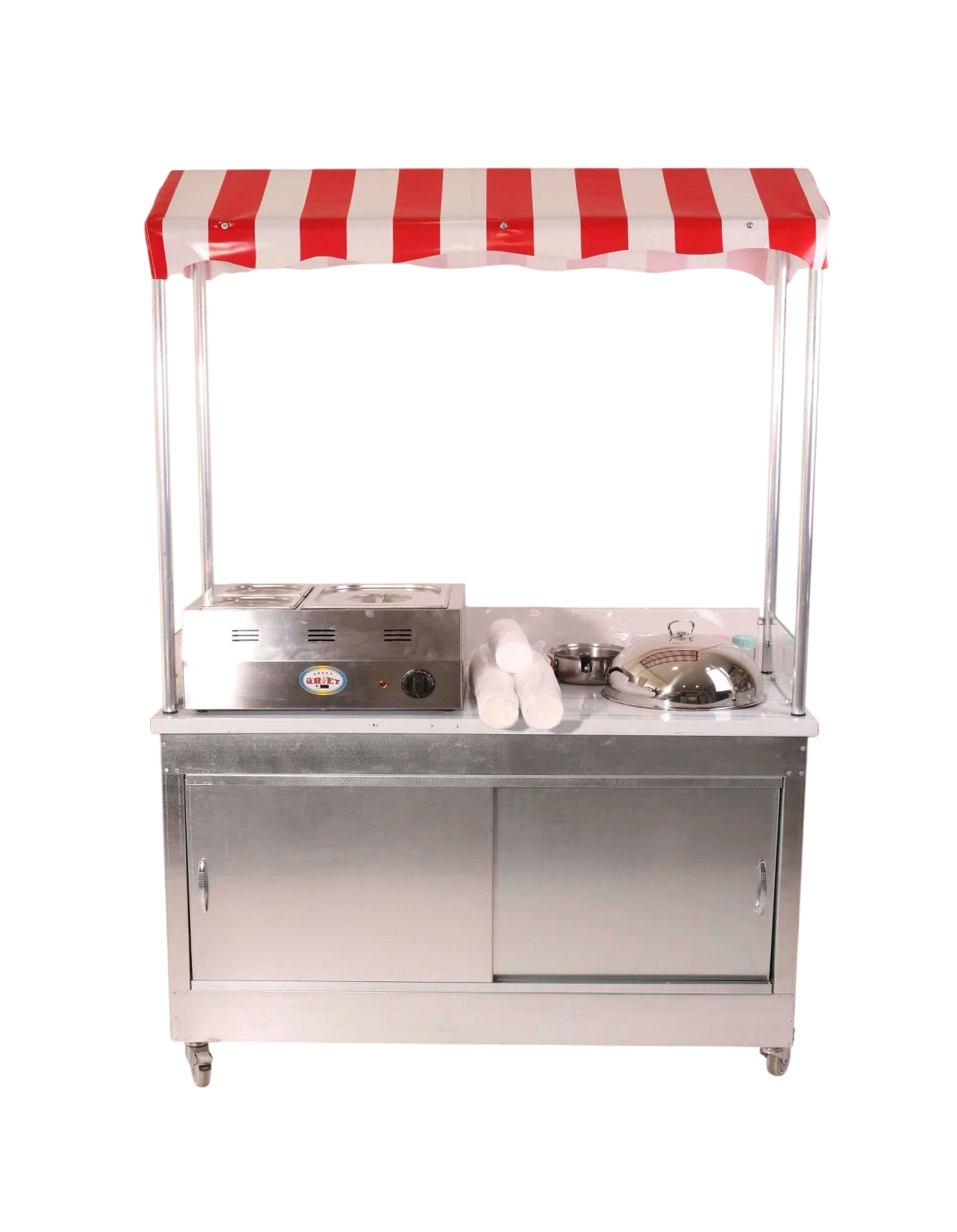 Elektrikli Hotdog Sosisli ve Bardakta Mısır Arabası 60x120