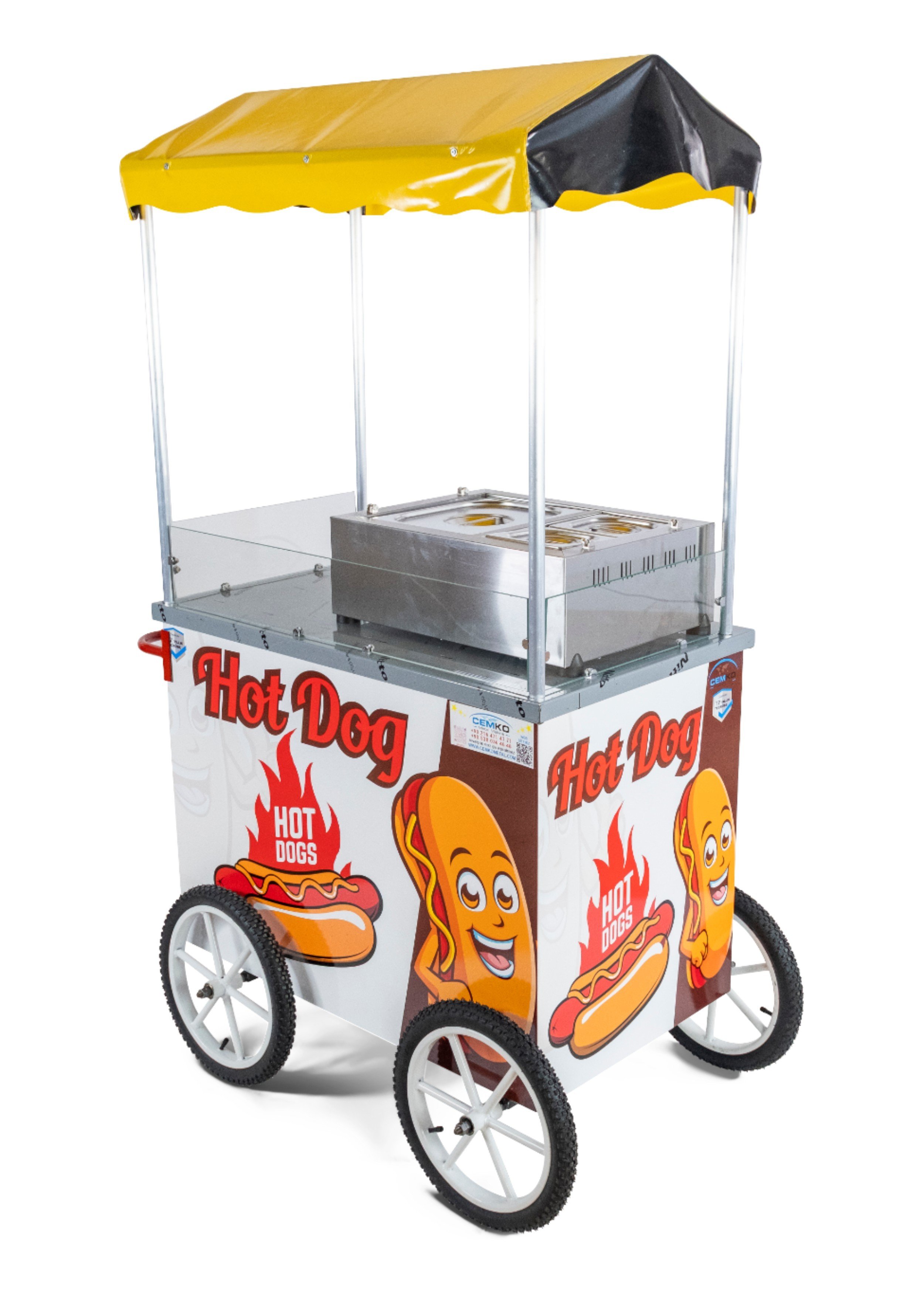 Hot Dog Sosisli Arabası 60x100 (Model Çanakkale)