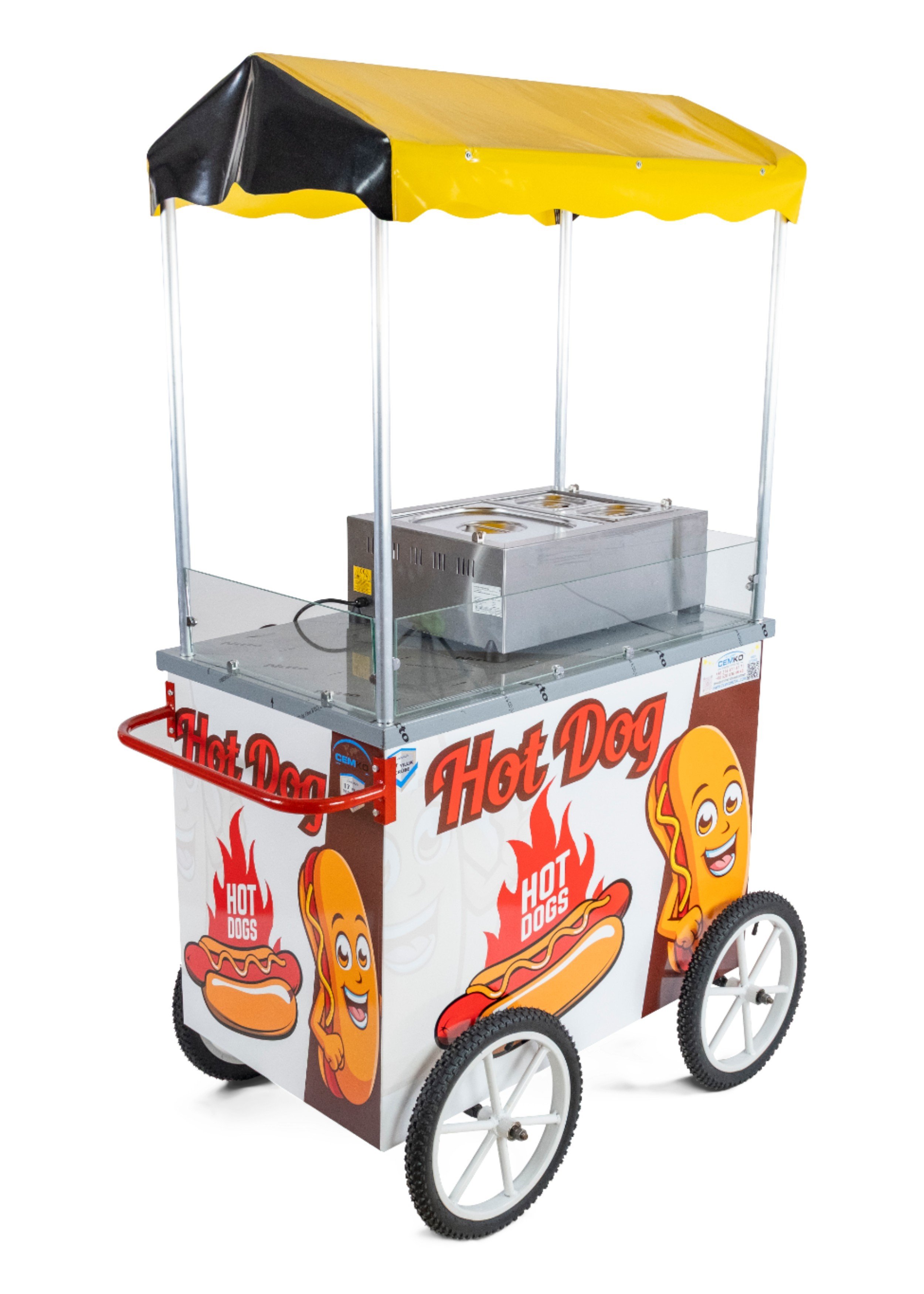 Hot Dog Sosisli Arabası 60x100 (Model Çanakkale)