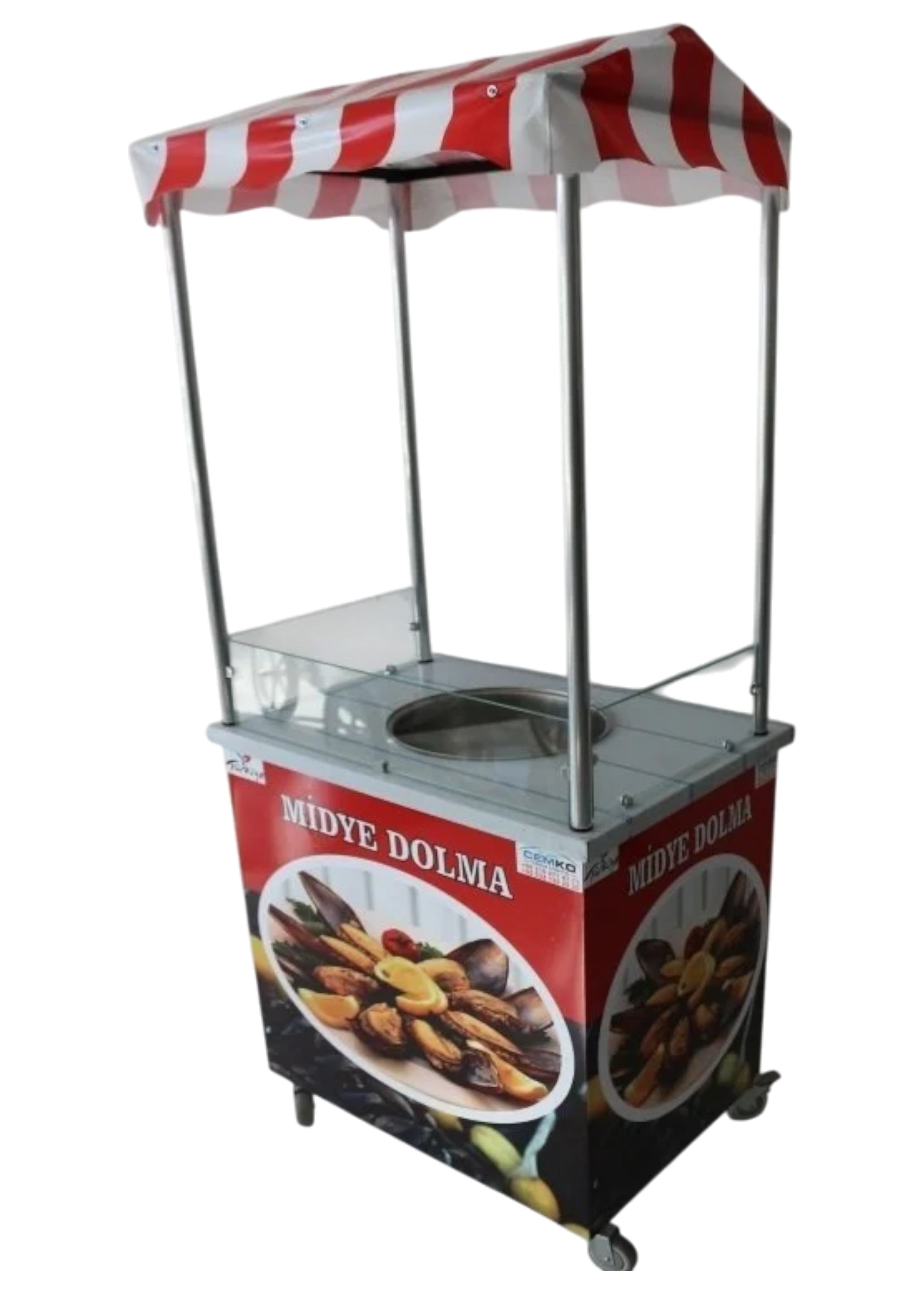 Isıtmalı Midye Dolma Arabası 50x70 (Model İstinye)