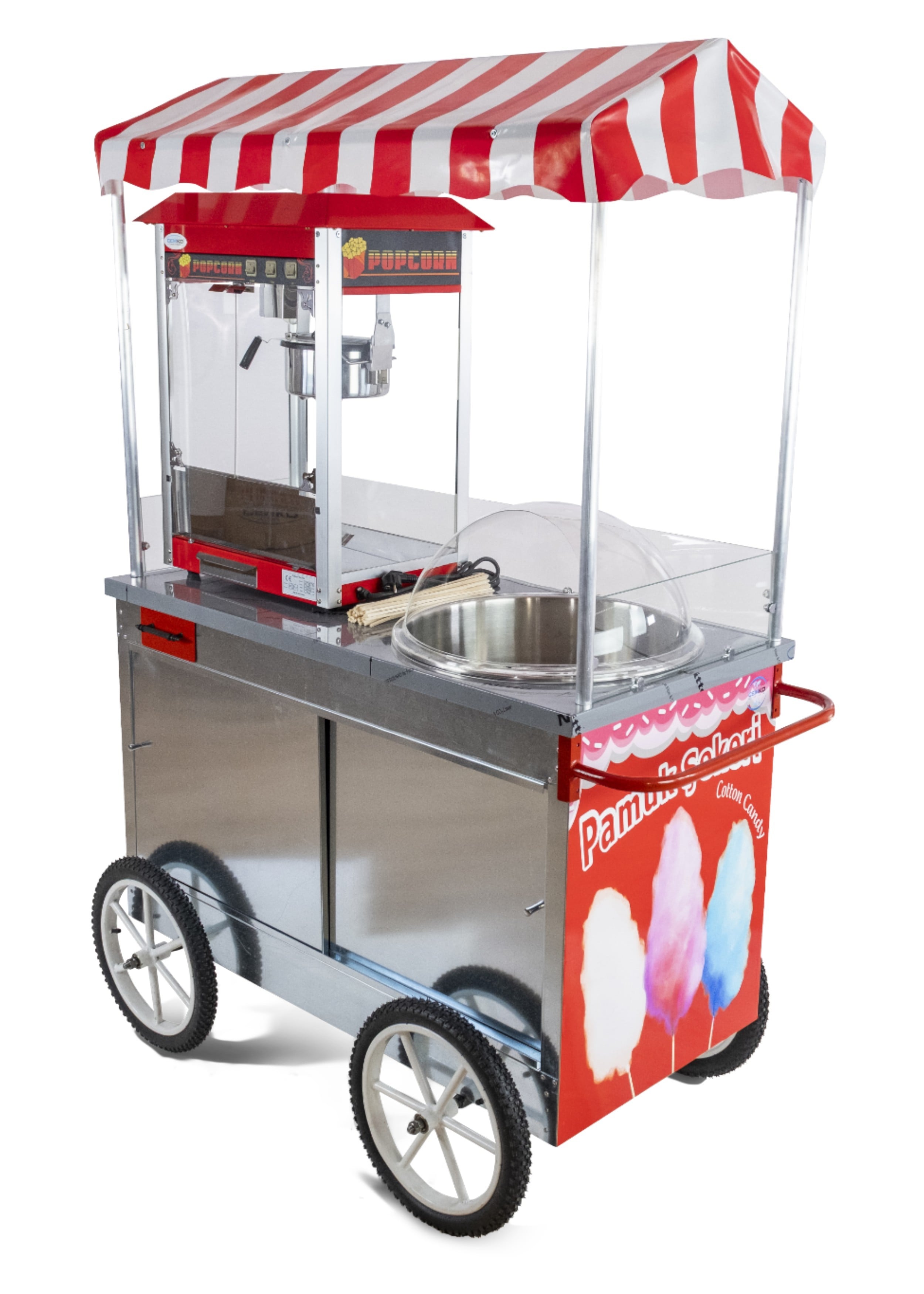 Pamuk Şekeri  Popcorn Arabası İkisi Bir Arada 60x120 (Model Manavgat)