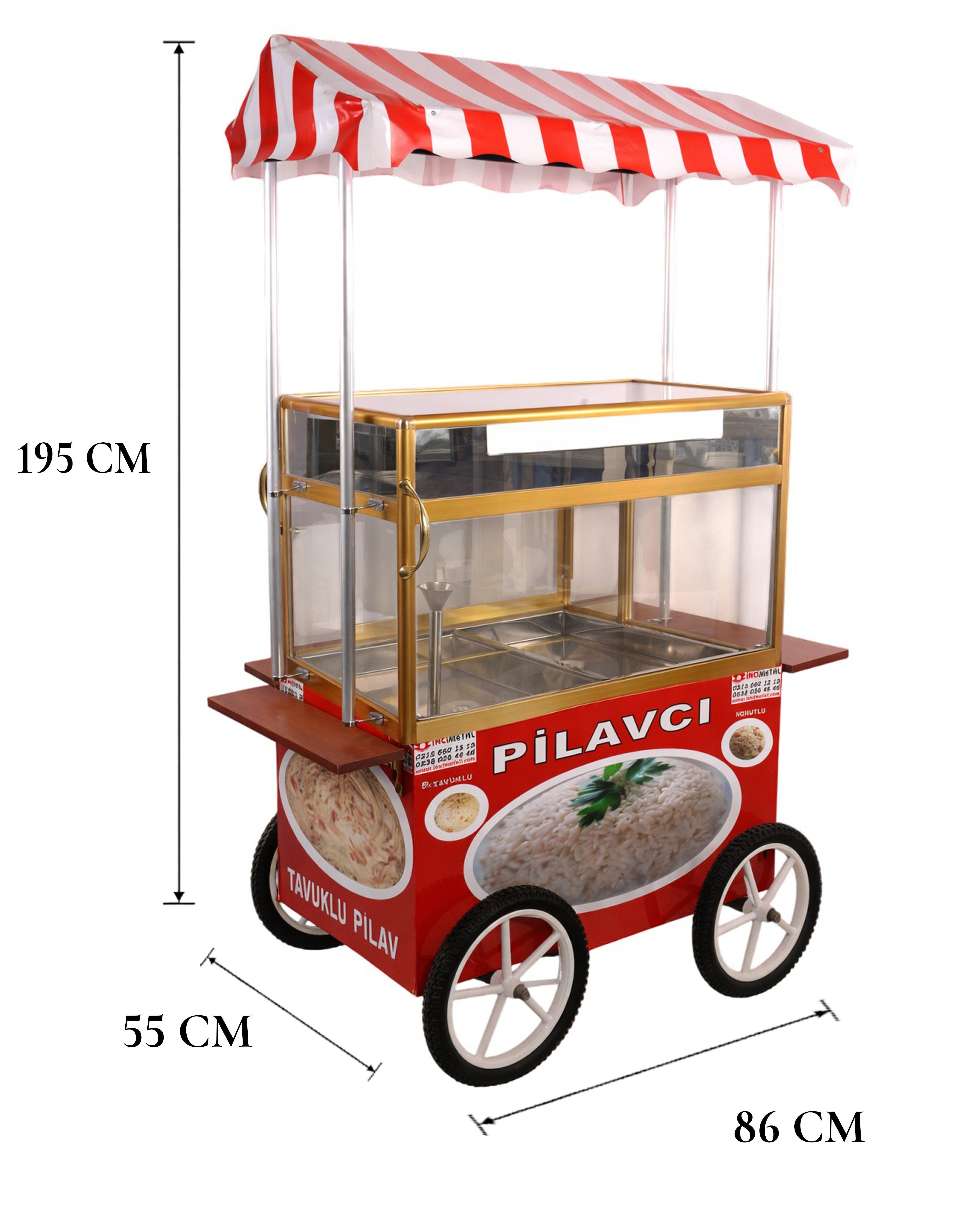 Pilav Arabası Tenteli (Model Bayburt)