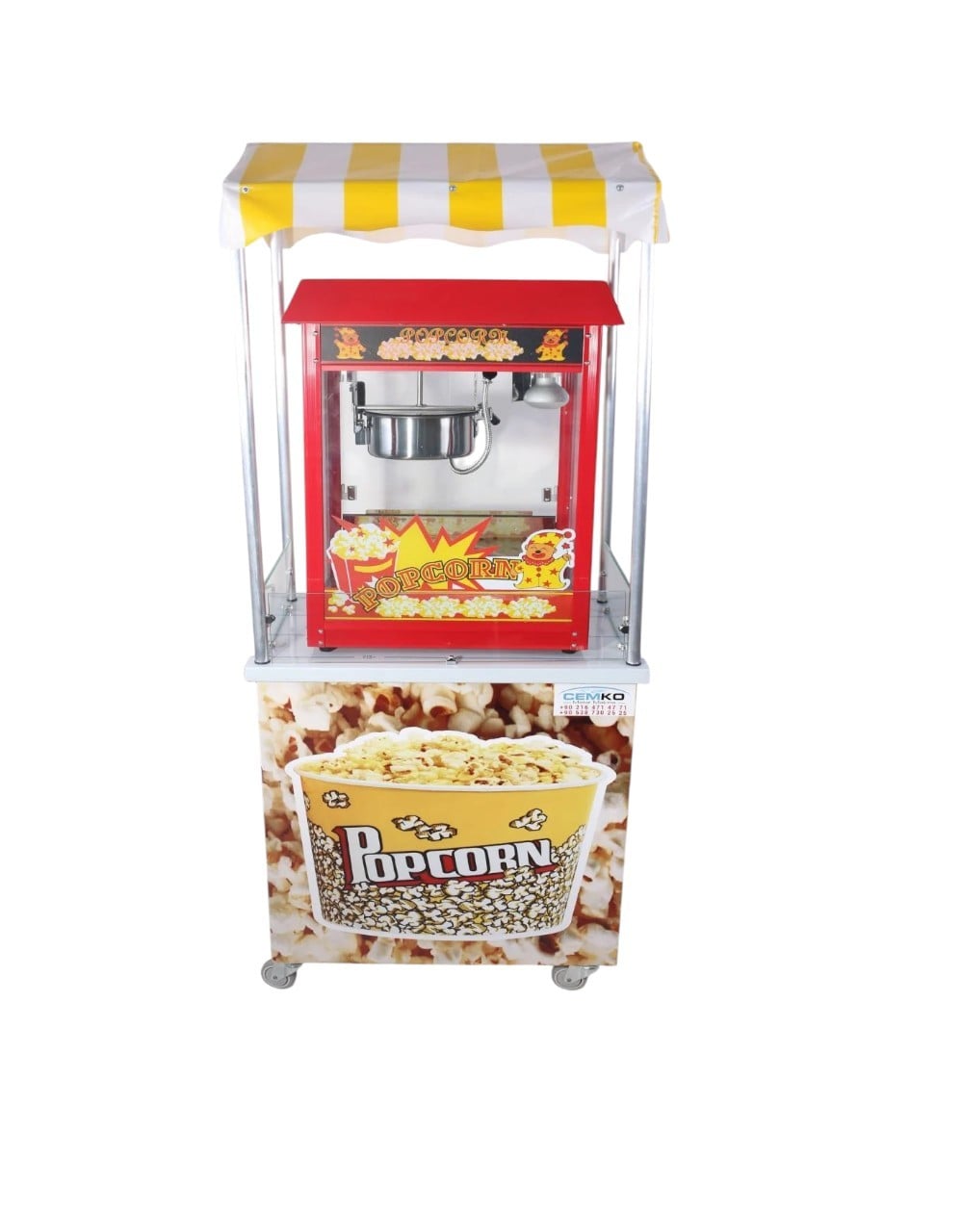 Popcorn Mısır Patlama Arabası 50X70 (Model Ürgüp)