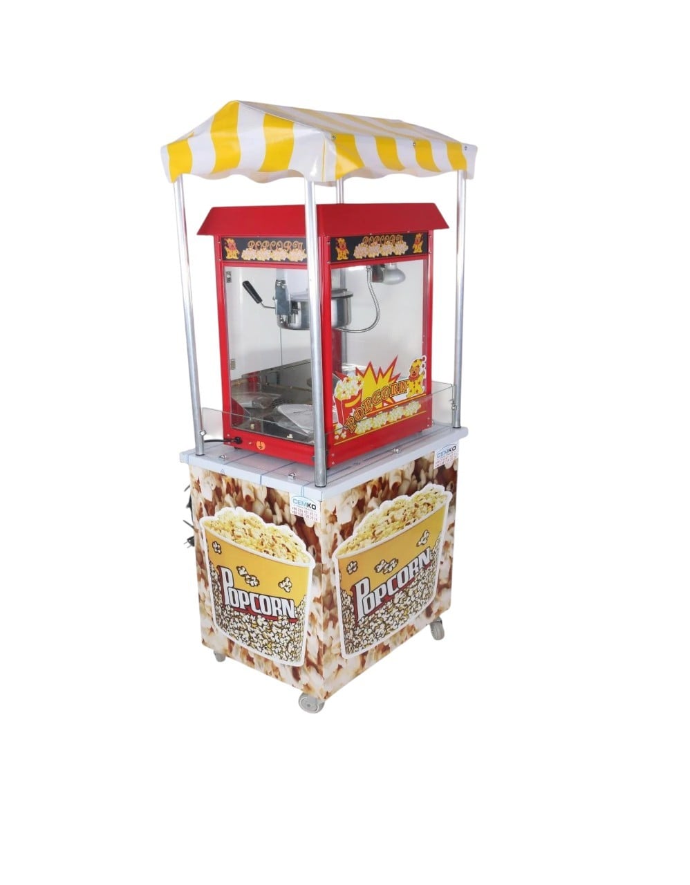 Popcorn Mısır Patlama Arabası 50X70 (Model Ürgüp)