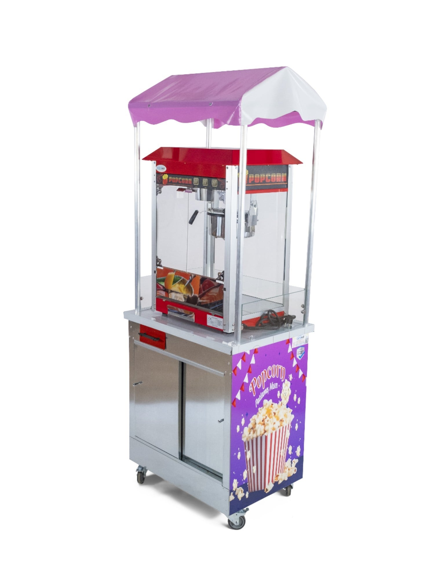 Popcorn Mısır Patlatma Arabası 50x70 (Model Giresun)