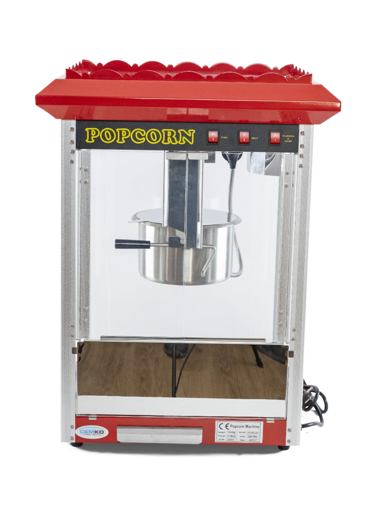 Popcorn Mısır Patlatma Makinesi 6 Kg Kapasiteli (Model İvrindi)