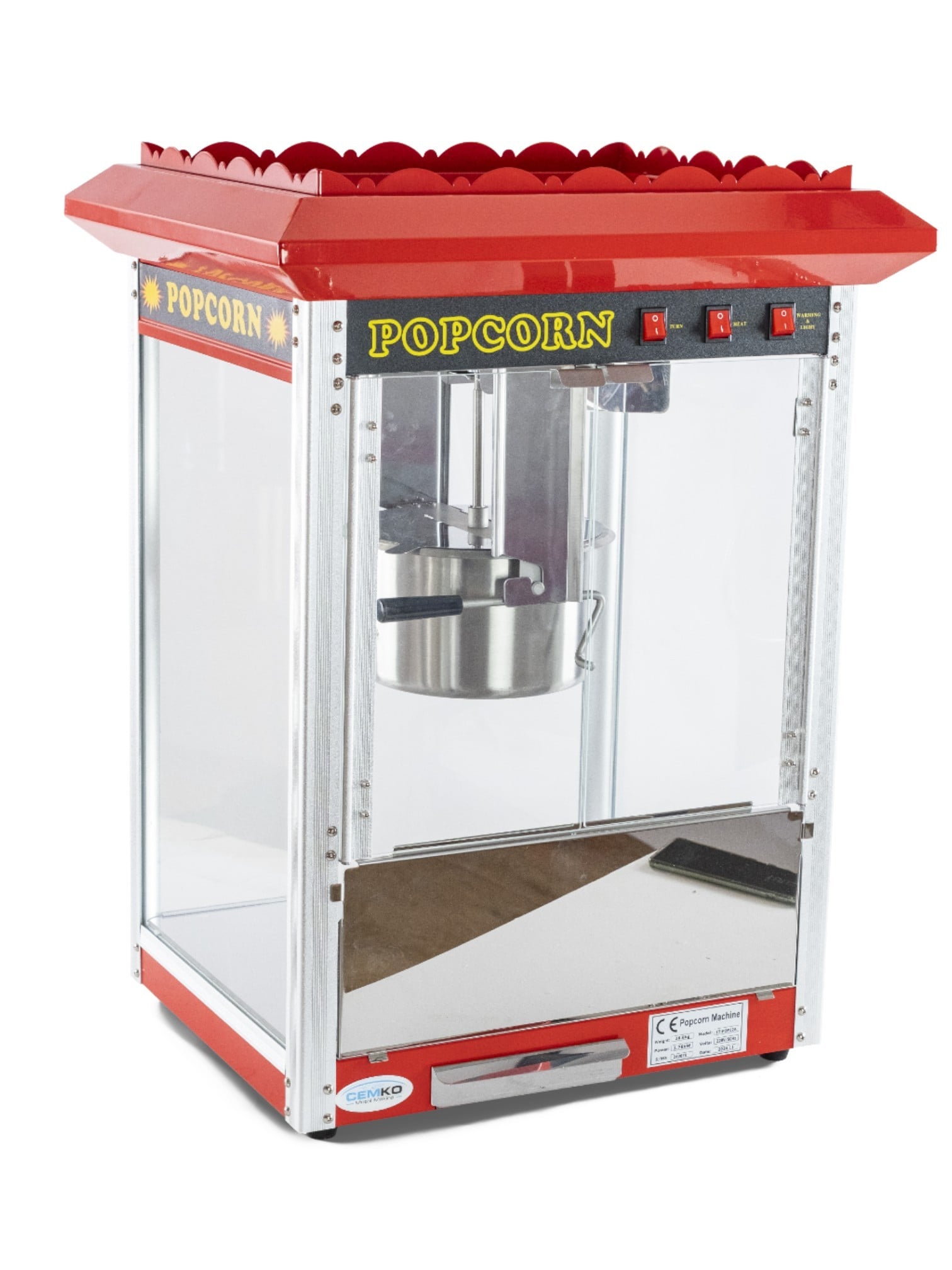 Popcorn Mısır Patlatma Makinesi 6 Kg Kapasiteli (Model İvrindi)