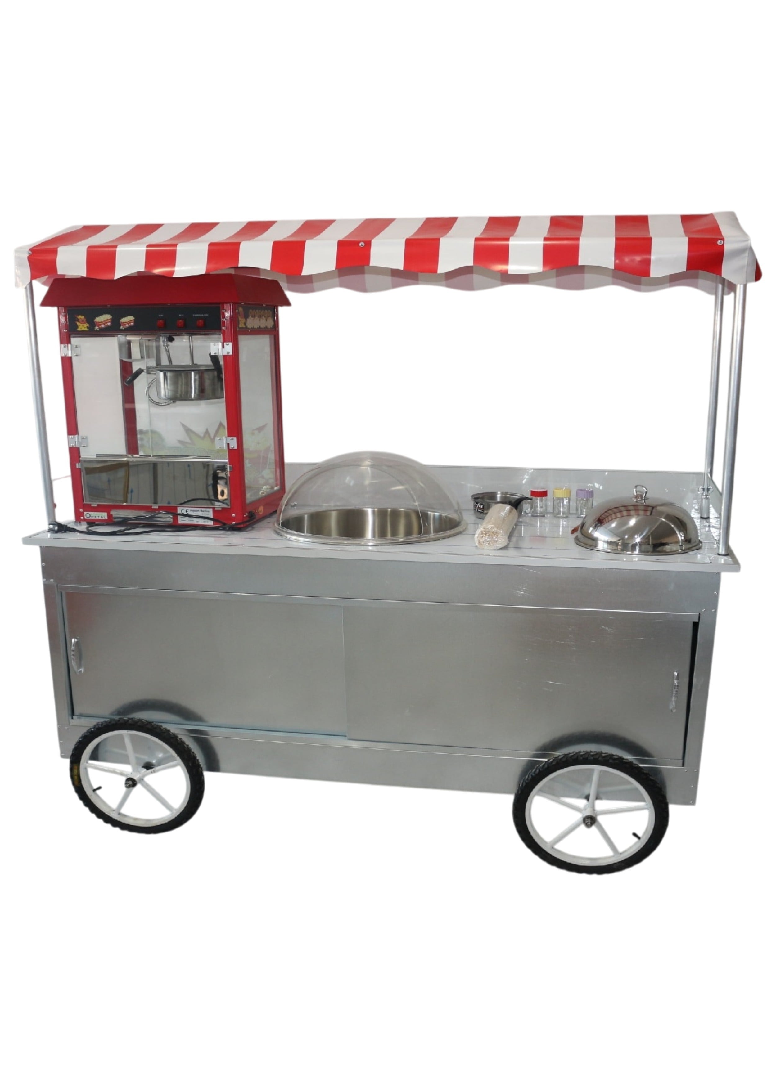 Popcorn Pamuk Şeker ve Bardakta Mısır Arabası 65x180 (Model Marmaris)