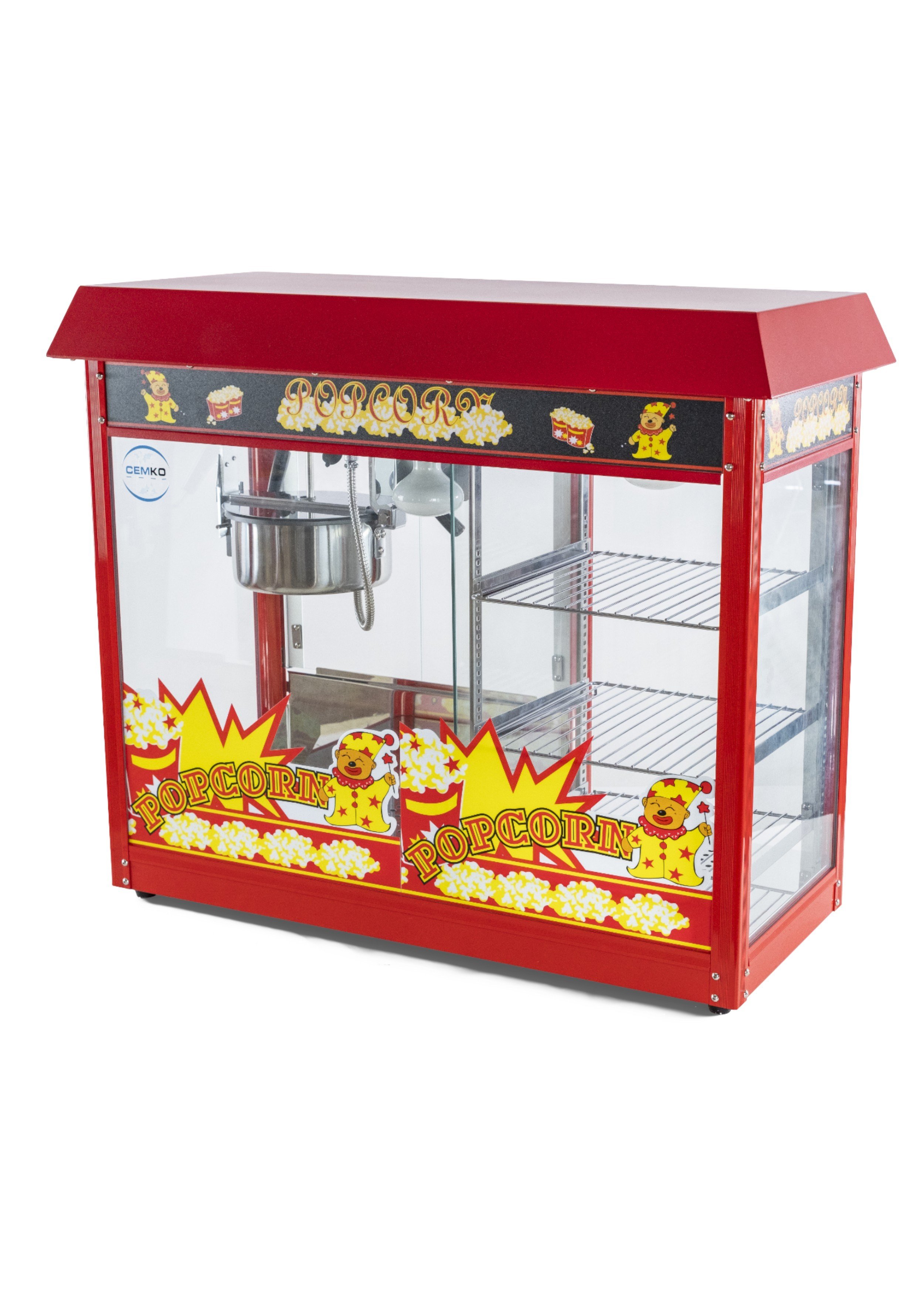 Popcorn ve Mısır Patlatma Makinesi Raflı (Model Zeytinli)