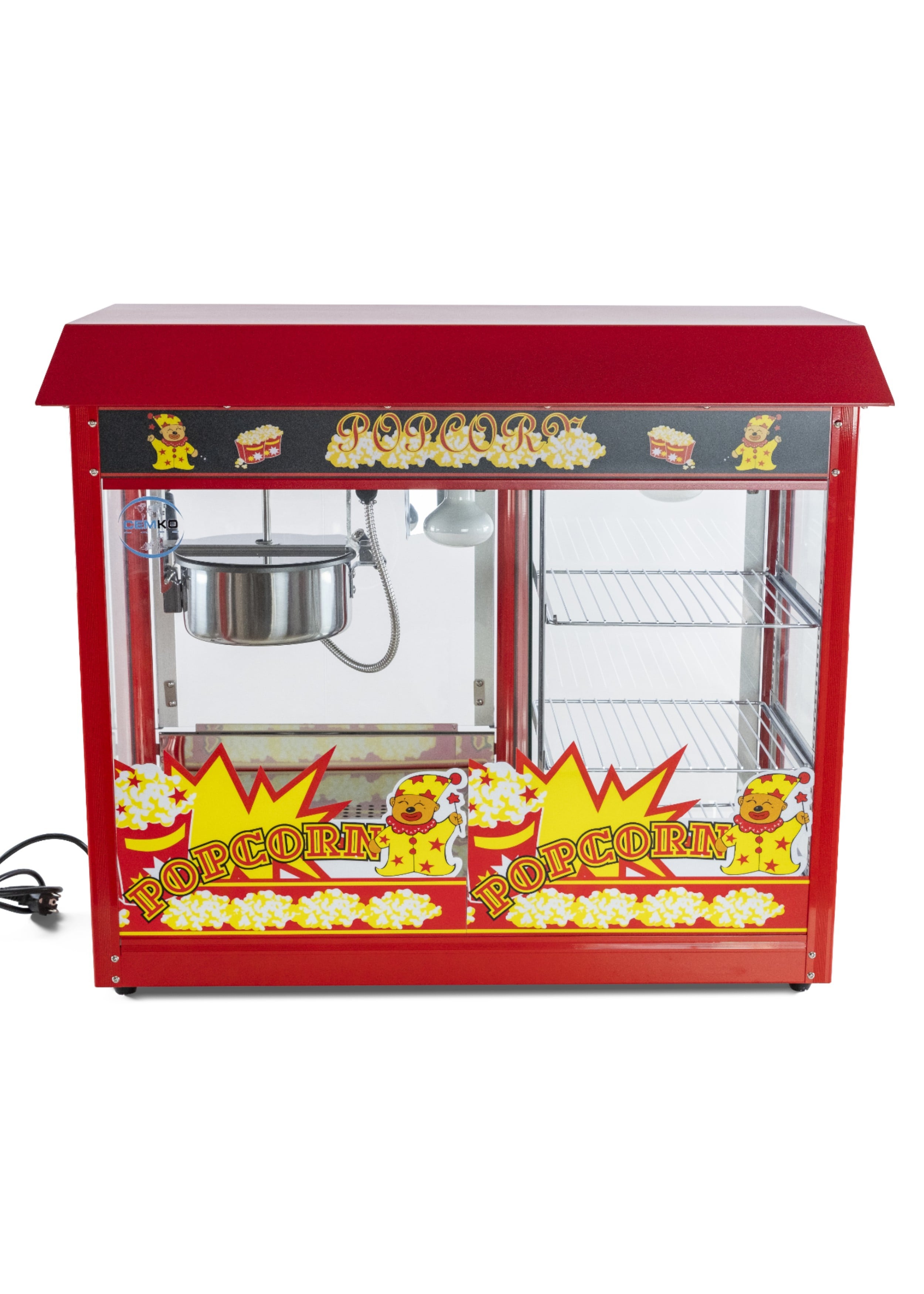 Popcorn ve Mısır Patlatma Makinesi Raflı (Model Zeytinli)