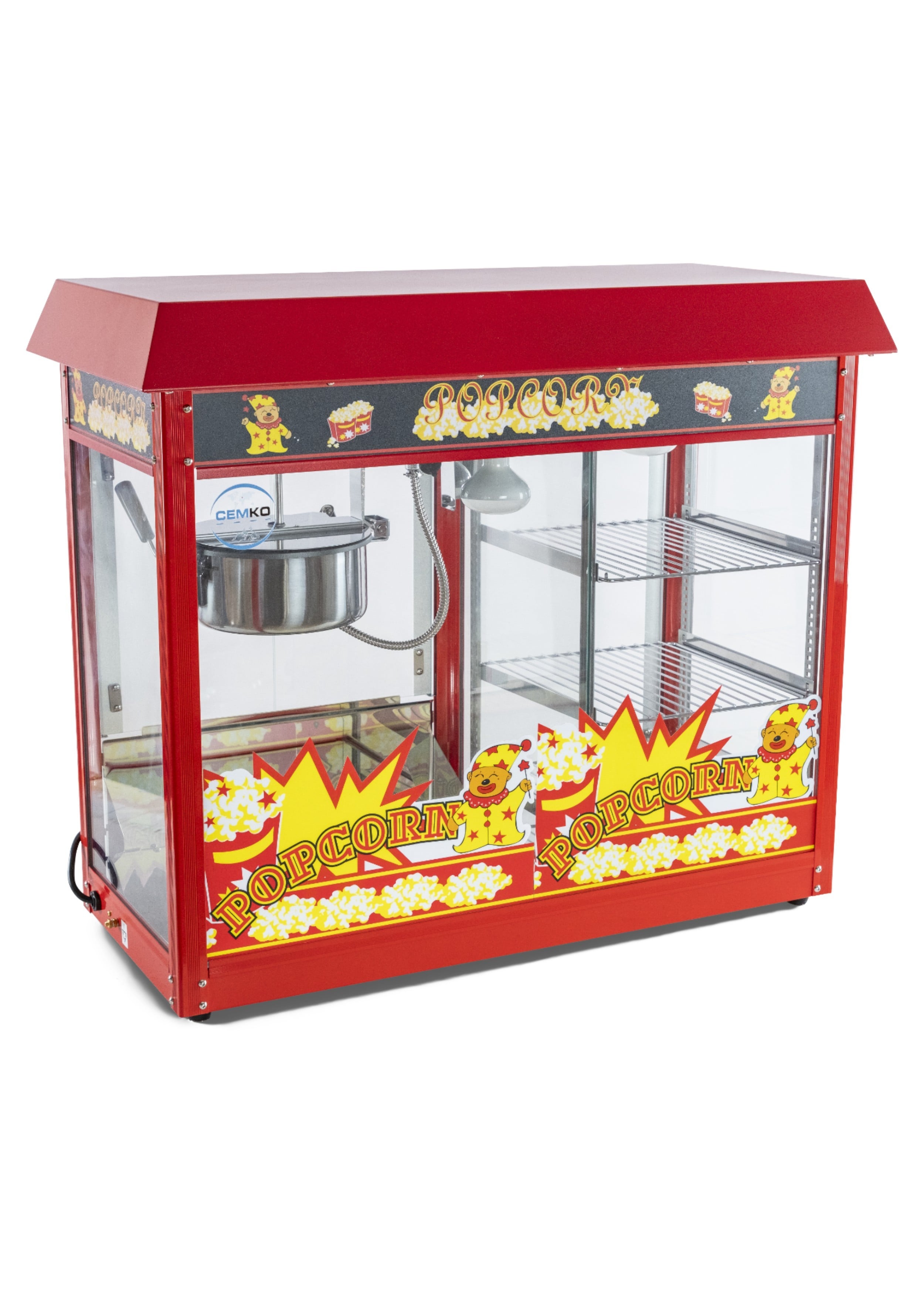 Popcorn ve Mısır Patlatma Makinesi Raflı (Model Zeytinli)