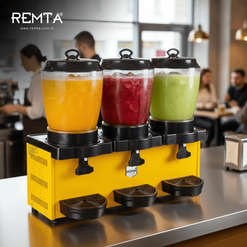 Remta Royal Mini Üçlü Şerbet ve Ayran Soğutucu 11+11+11 lt - ST38