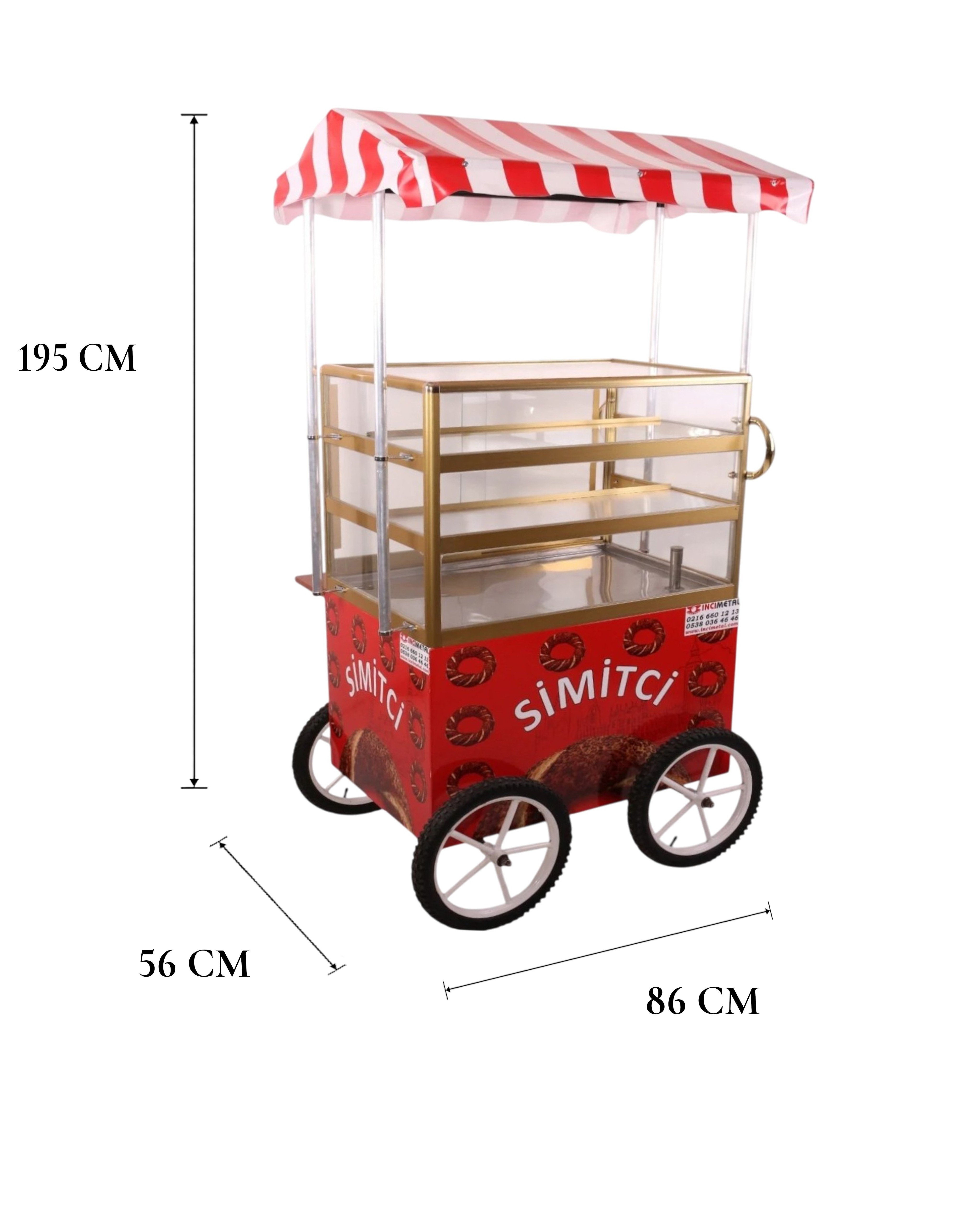 Tenteli Isıtmalı Simit Arabası (Model Esenler)
