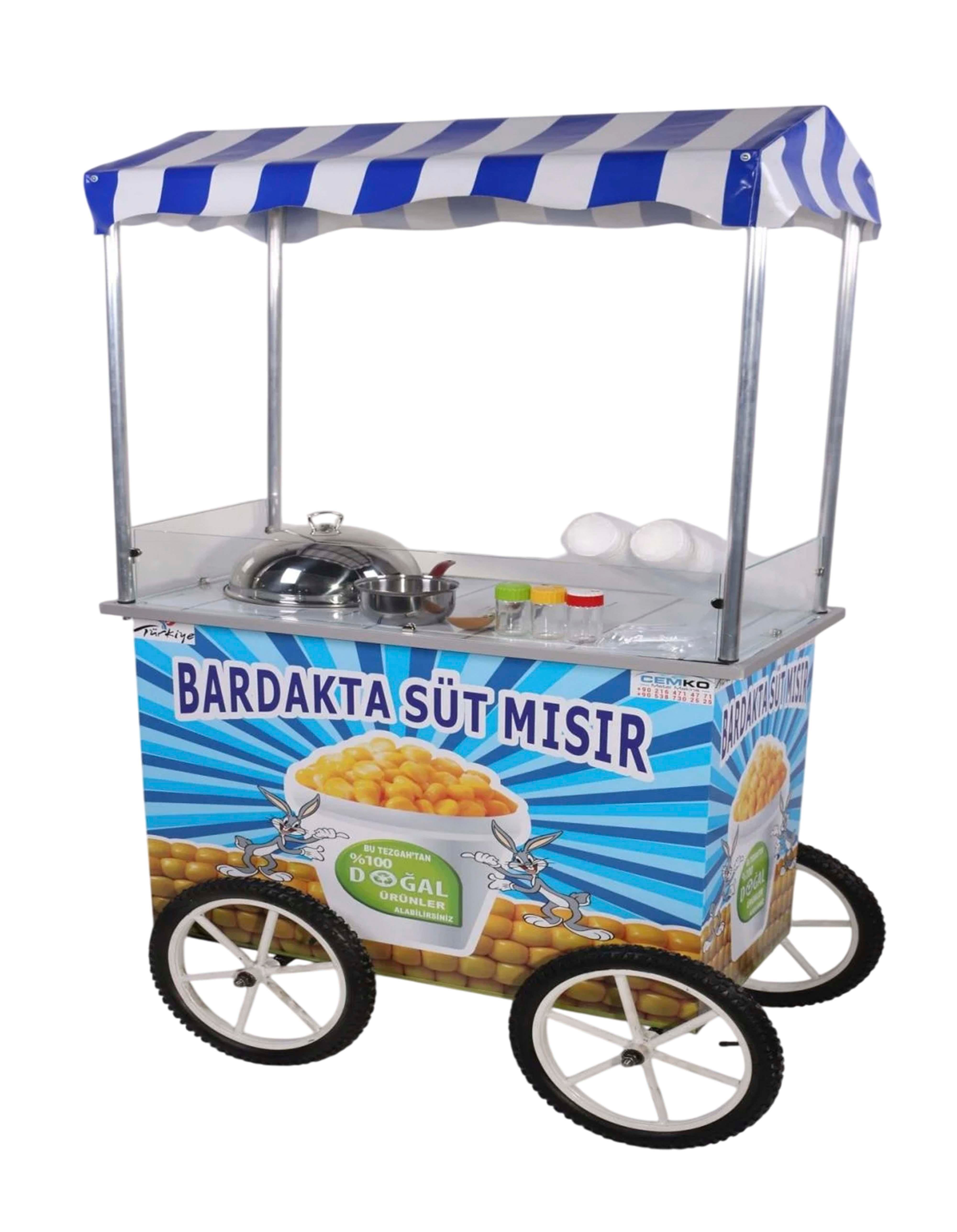 Tüplü Seyyar Bardakta Mısır Standı  60x100