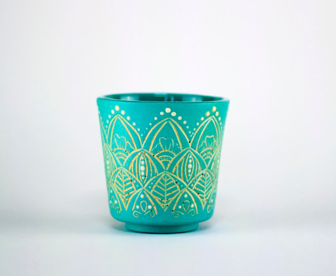 MANDALA MUG AQUA GREEN