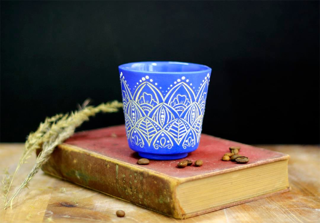 MANDALA MUG DARK BLUE