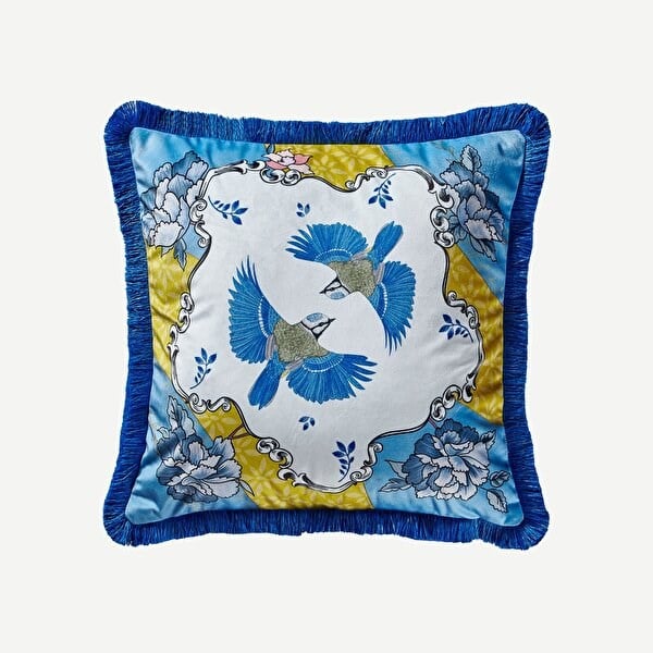 Allure Yastık - Ku 45*45 Cm Kadife - Mavi CATALK4545PLBR