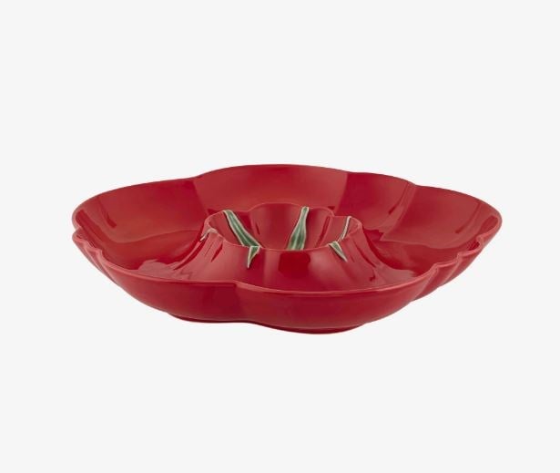 Domates Formlu Bölmeli Sunum Tabağı 38 cm 