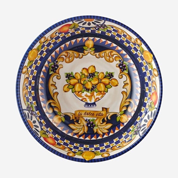 Mavi Vazo Desenli Kase 20Cm CAMC2082BL2