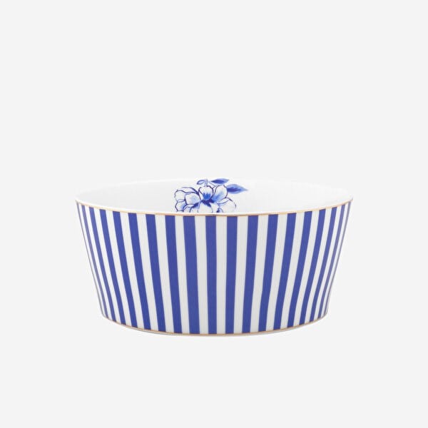 Royal Çizgili Mavi Kase 15 cm