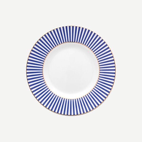 Royal Çizgili Mavi Tabak 17 cm 