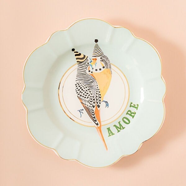 Yvonne Ellen ANIMALS PAPAĞANLI AMORE TABAK  23 cm 22001041