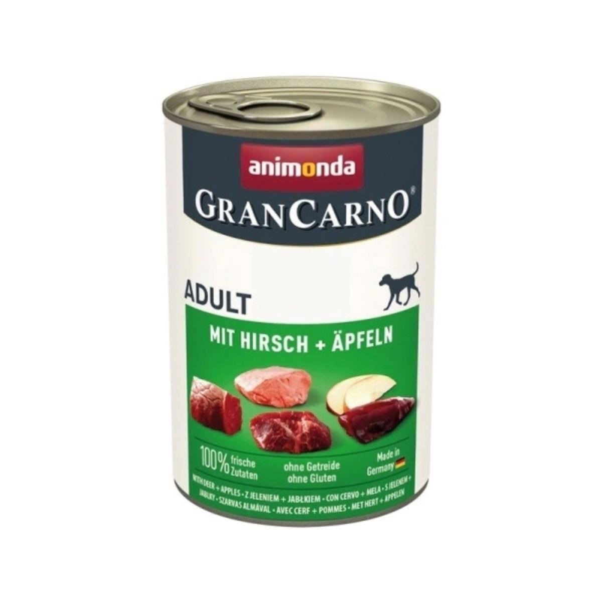 Animonda GranCarno Elmalı ve Geyik Etli Yetişkin Köpek Konservesi 400gr
