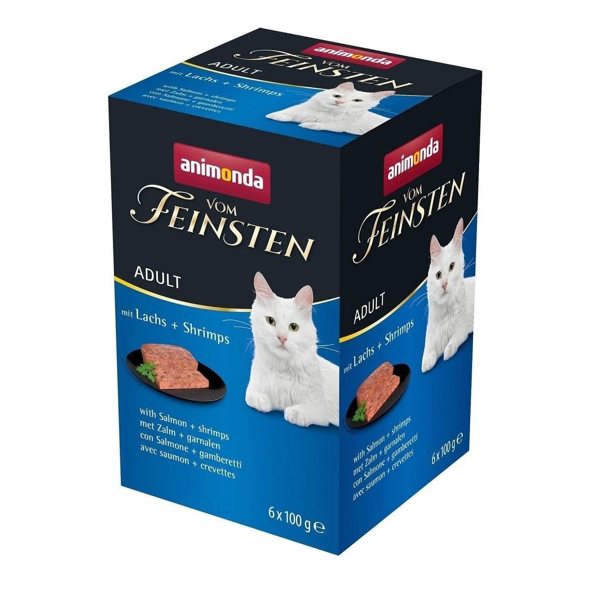 Animonda Vom Feinsten Somonlu ve Karidesli Yetişkin Kedi Konservesi 6x100g