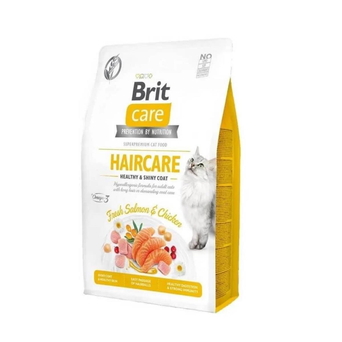 Brit Care Tahılsız Haircare Tavuklu Somonlu Kedi Maması 2 kg