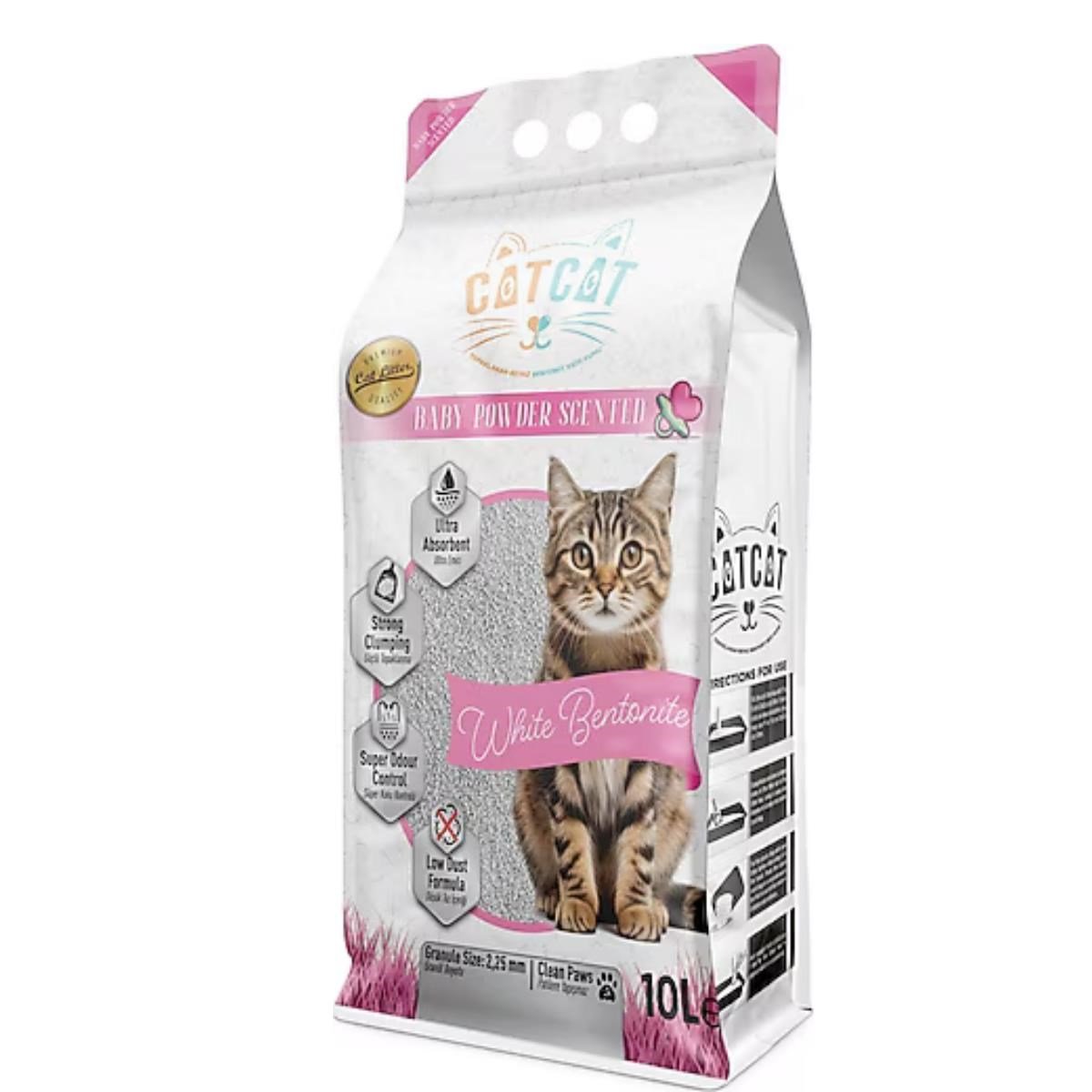 Catcat Bebek Pudrası Kokulu 10 lt Bentonit Kedi Kumu