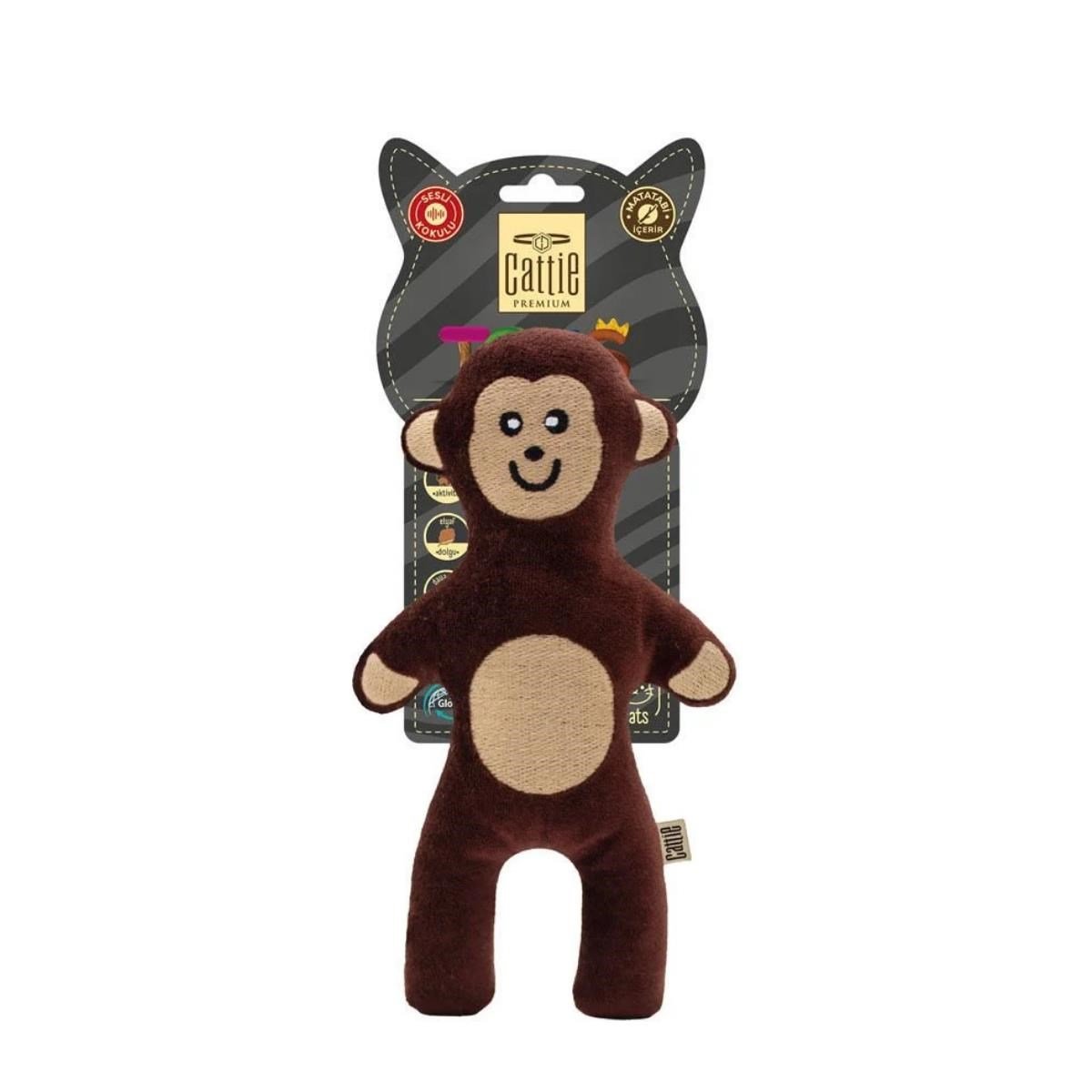 CATTİE MATATABİ İÇERİKLİ KEDİ OYUNCAĞI PELUŞ MAYMUN 20CM