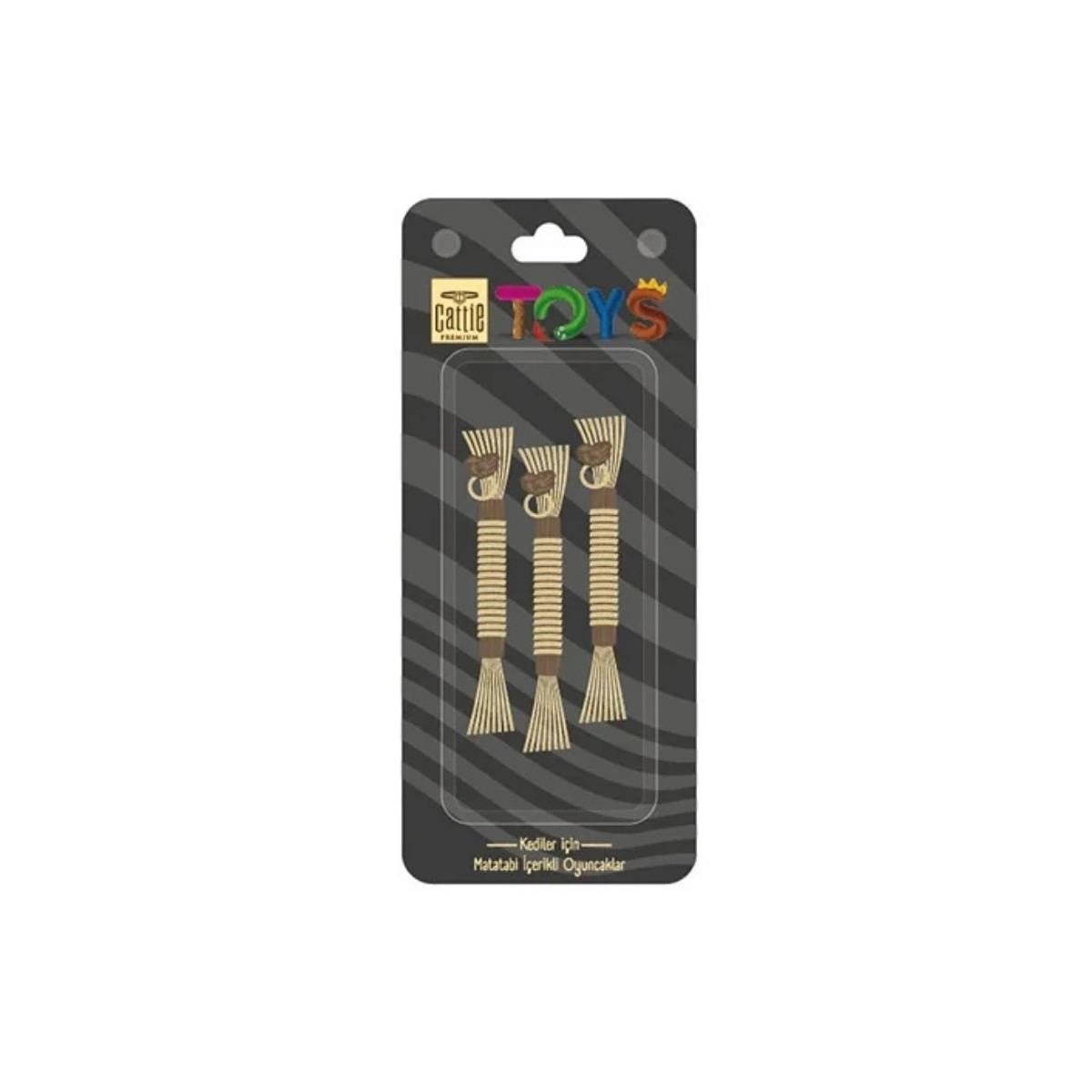 CATTİE MATATABİ İÇERİKLİ KEDİ OYUNCAĞI KAPLAMALI ÇUBUK 12CM 6LI
