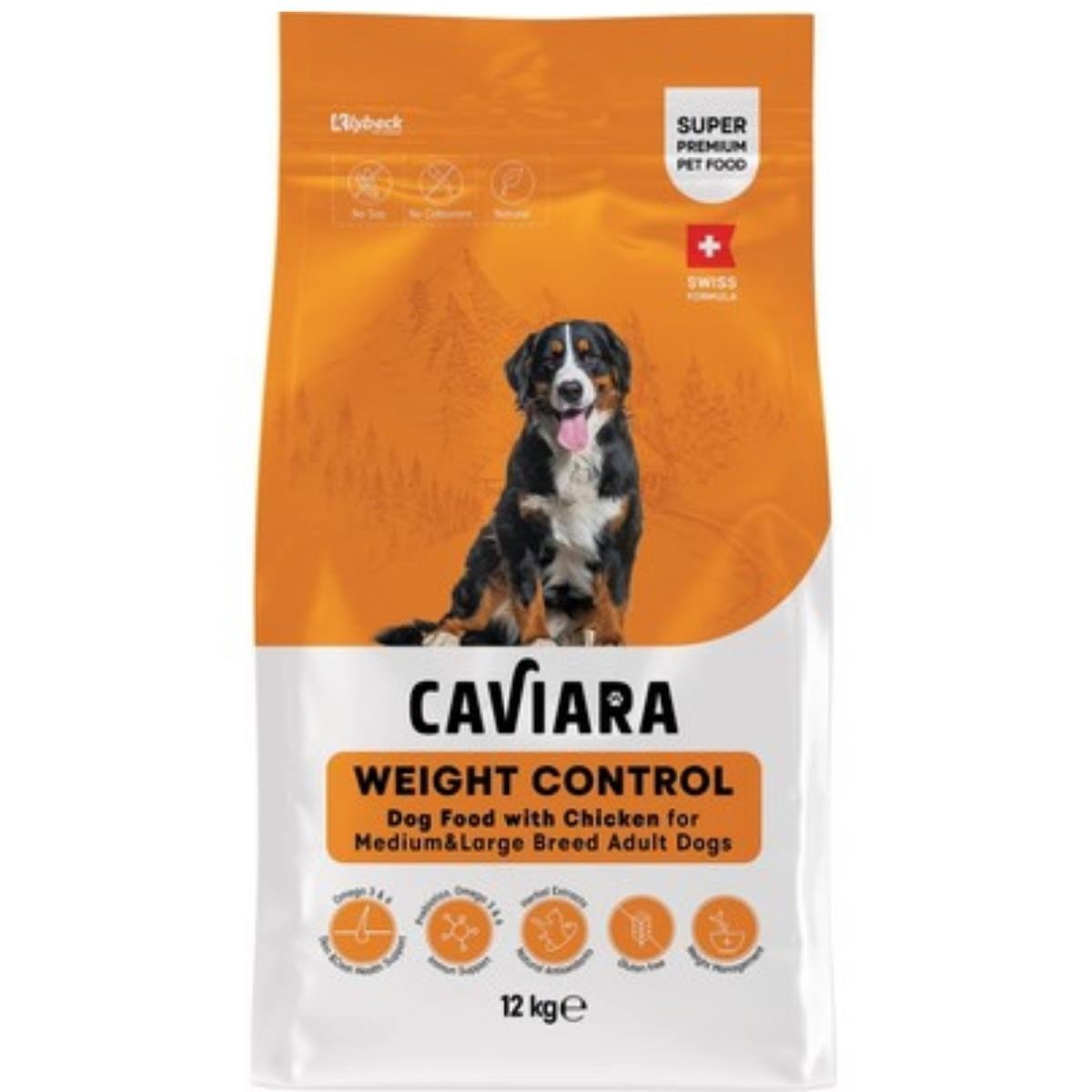 Caviara Orta ve Büyük Irk Tavuklu Kilo Kontrollü Yetişkin Köpek Maması 12 Kg