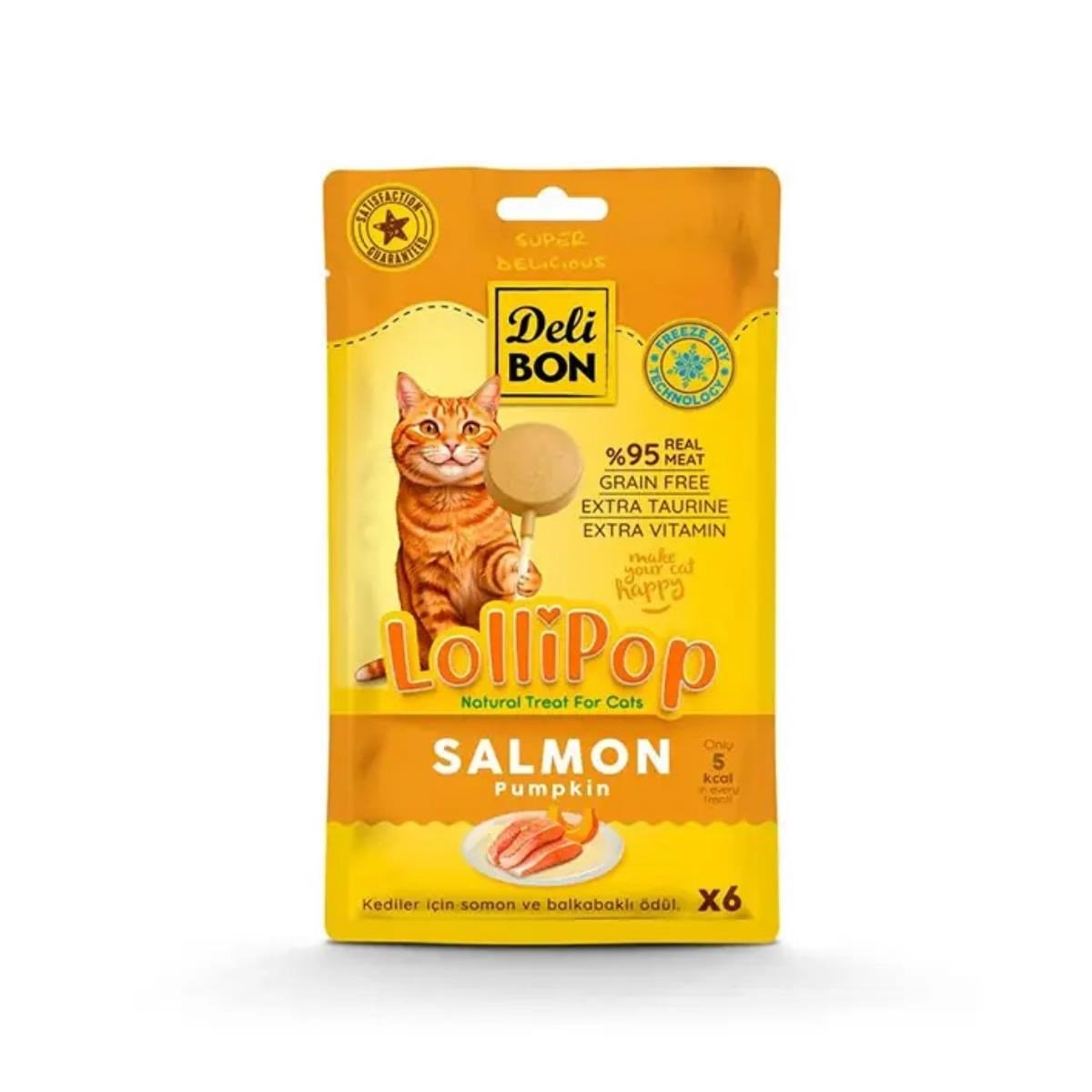 Delibon Somonlu Lolipop Kedi Ödül Maması 6 lı
