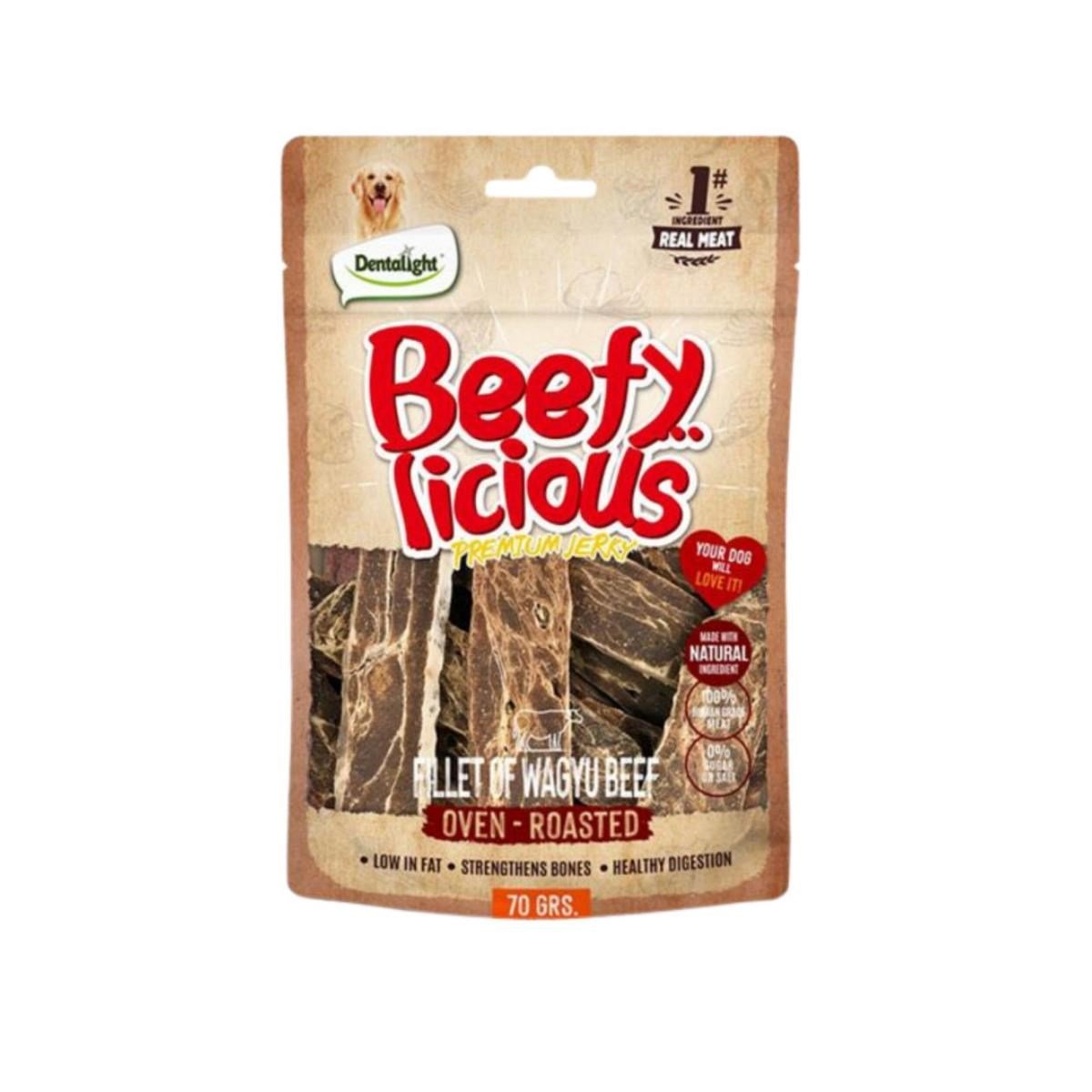 Dentalight Beffy Licious Kurutulmuş Wagyu Sığırlı Fileto Köpek Ödül Maması 70gr
